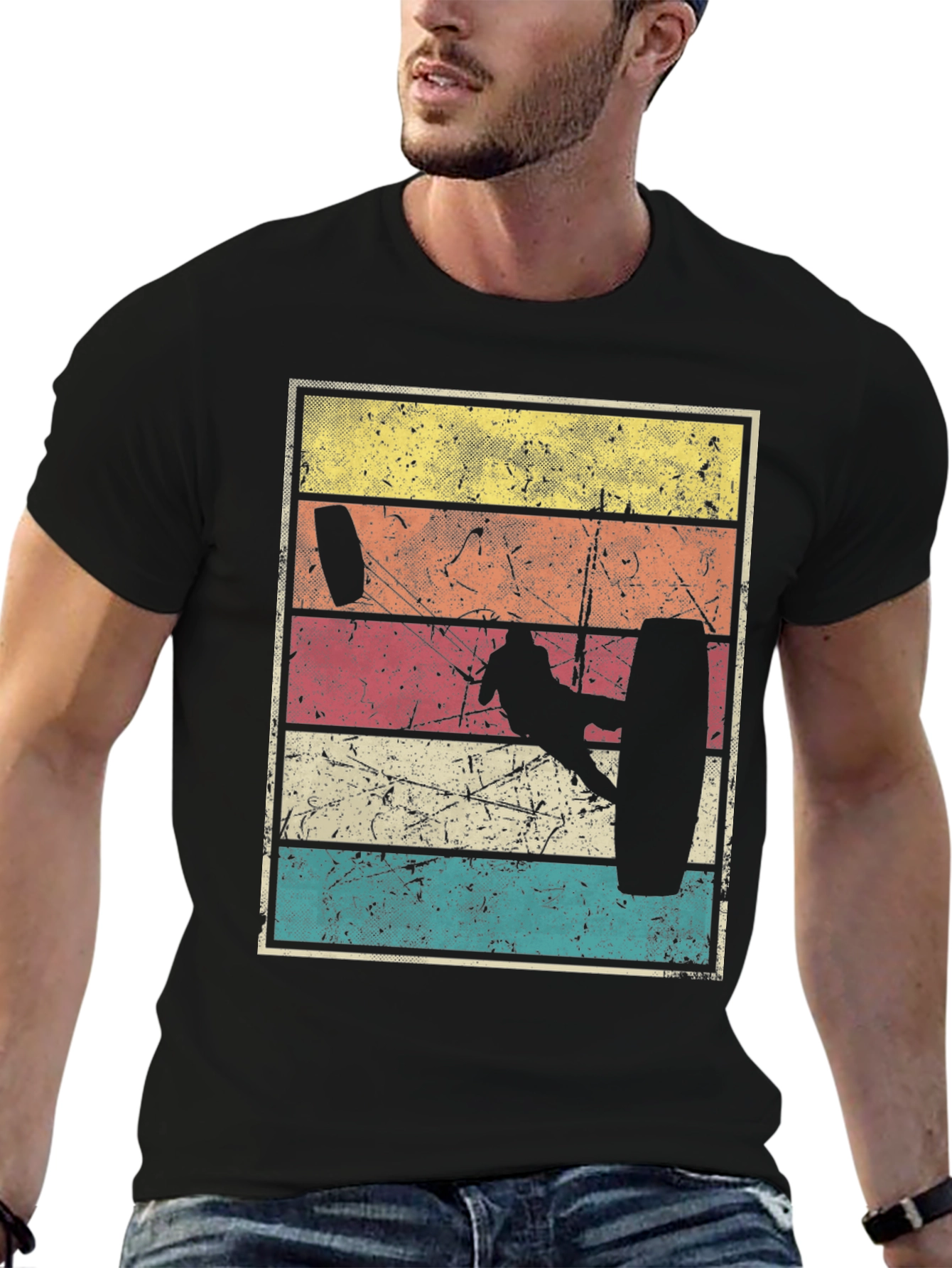 Retro Kitesurfing Graphic Tee - Stylish Watersport Shirt