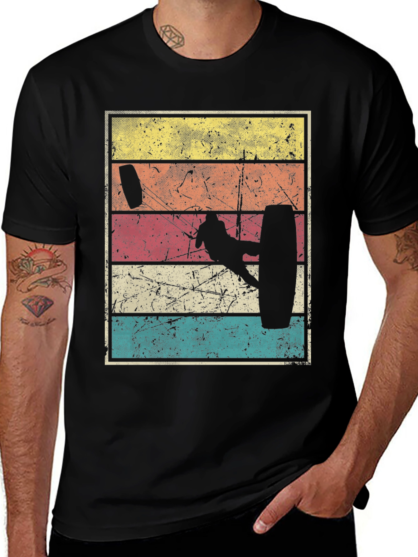 Retro Kitesurfing Graphic Tee - Stylish Watersport Shirt