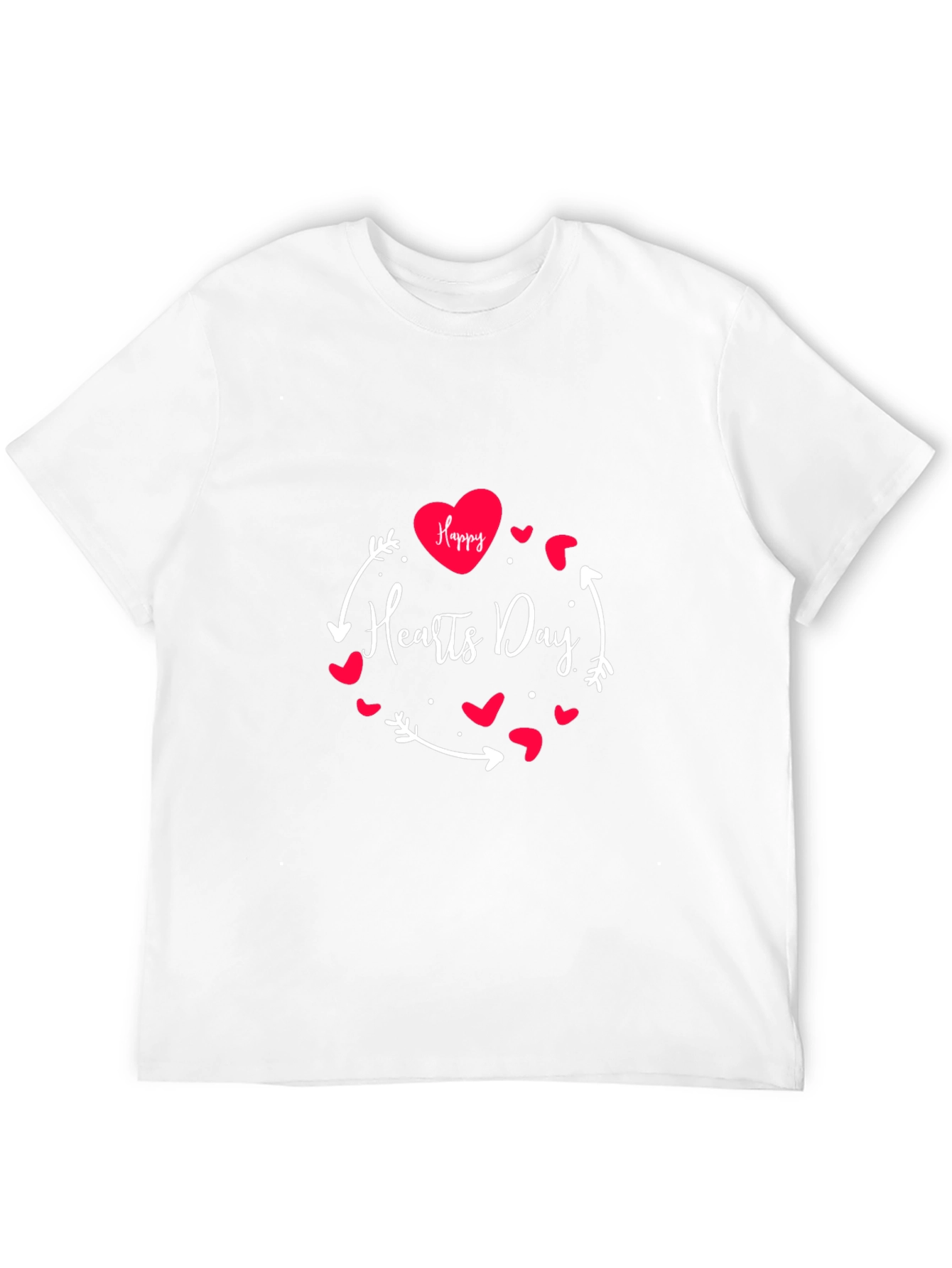 Happy Hearts Day Graphic Tee - Black