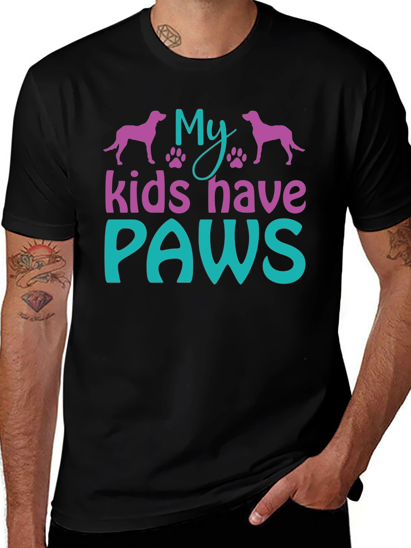 My Kids Have Paws T-Shirt - Dog Lover Tee