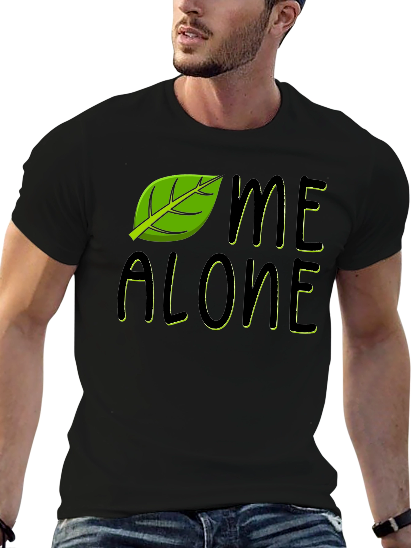 Leaf Me Alone Funny Graphic T-Shirt
