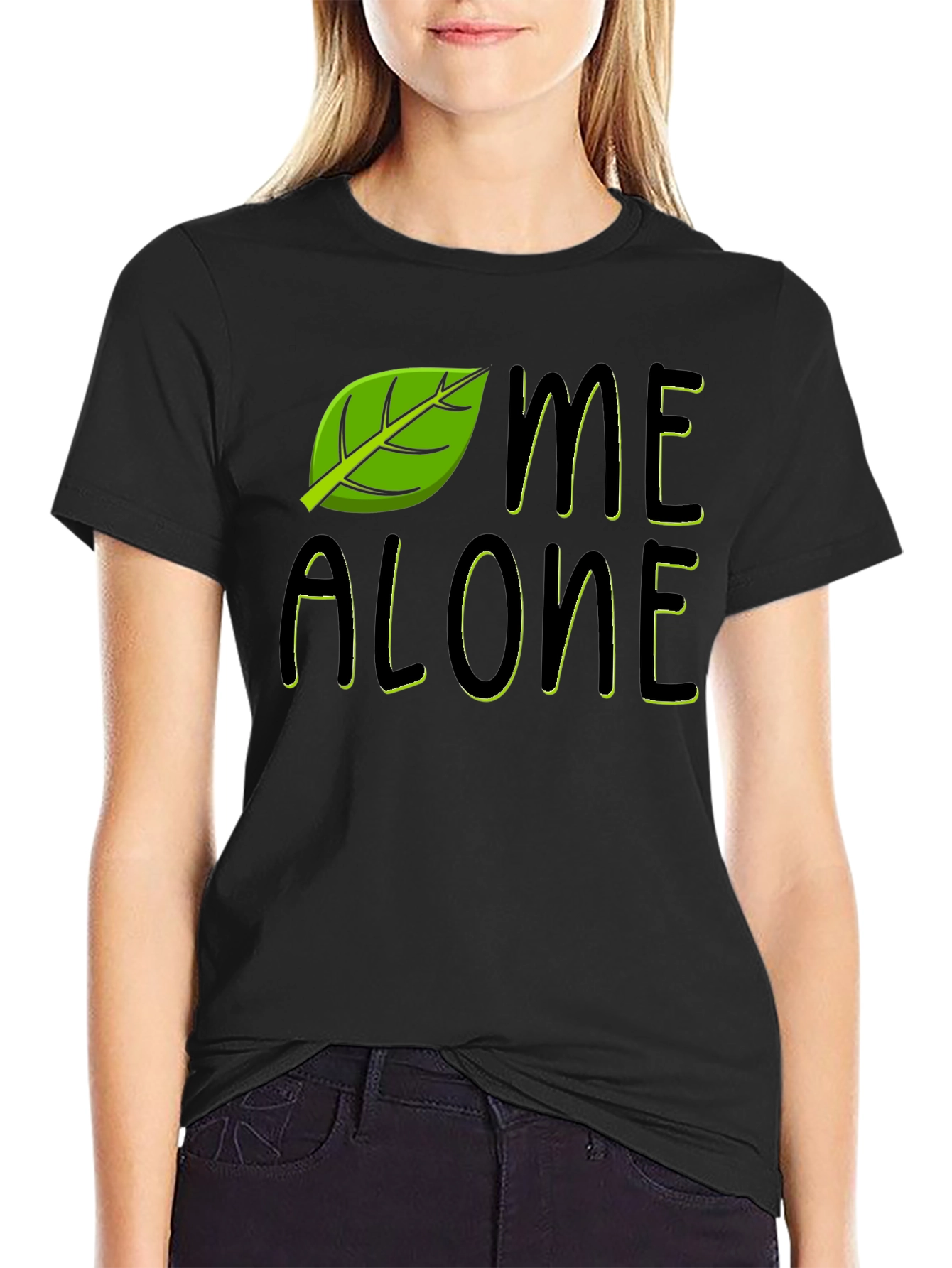 Leaf Me Alone Funny Graphic T-Shirt