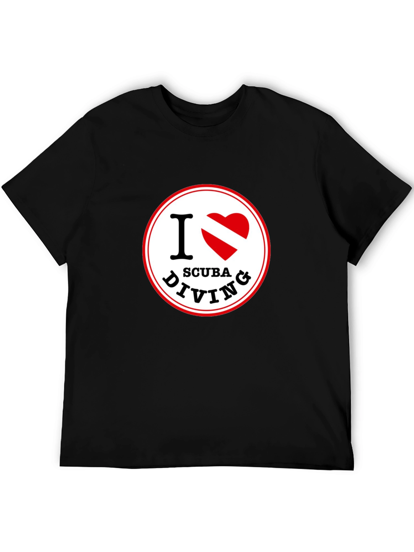 I Love Scuba Diving Graphic Tee - Black