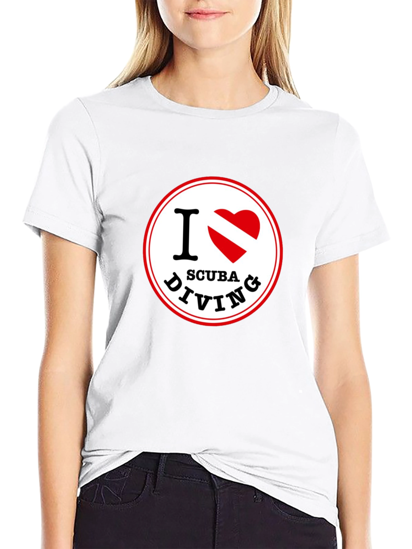 I Love Scuba Diving Graphic Tee - Black