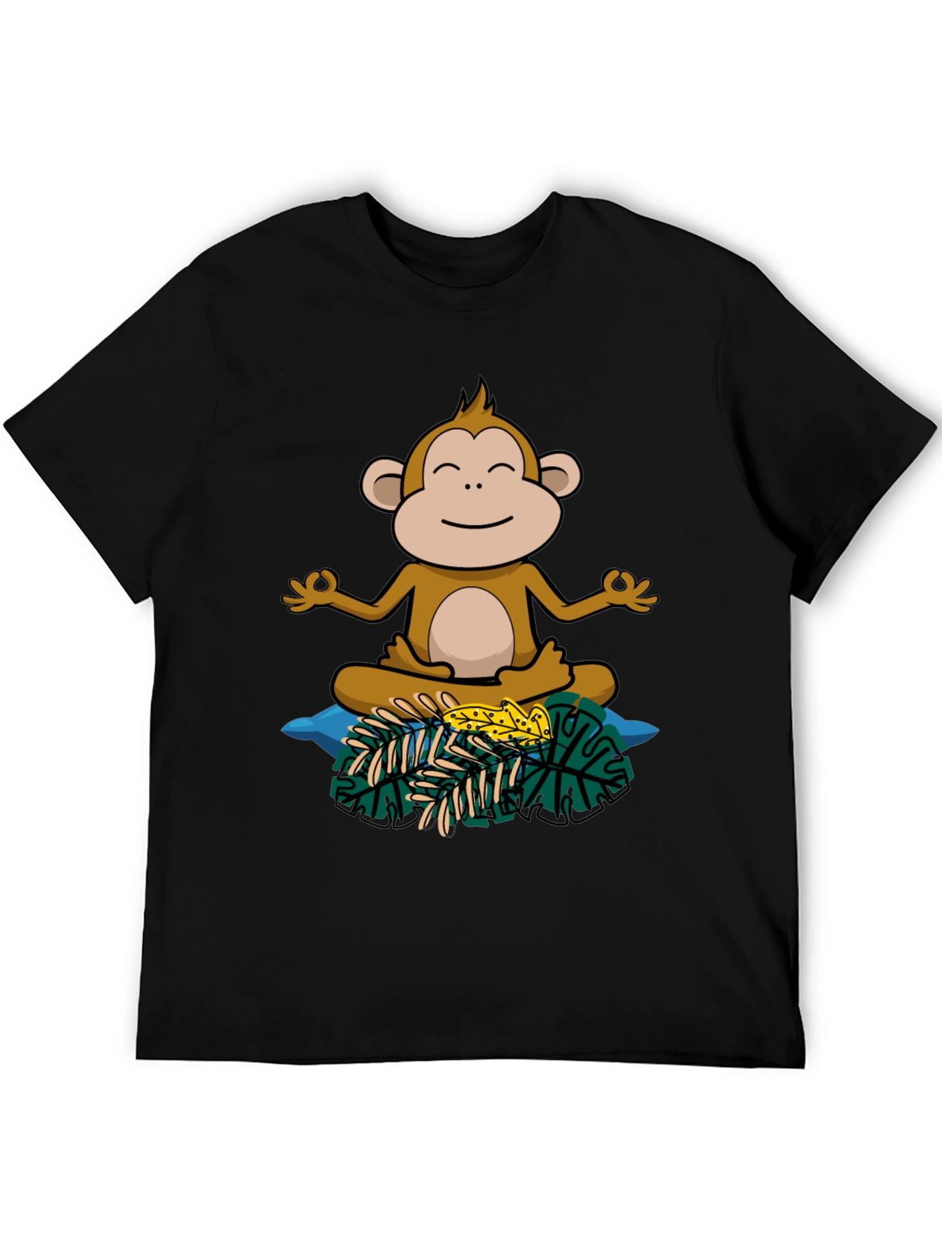 Zen Monkey Graphic Tee - Relaxed Fit Cotton Shirt