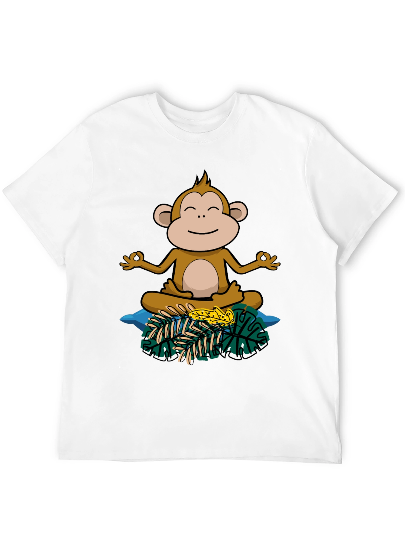 Zen Monkey Graphic Tee - Relaxed Fit Cotton Shirt