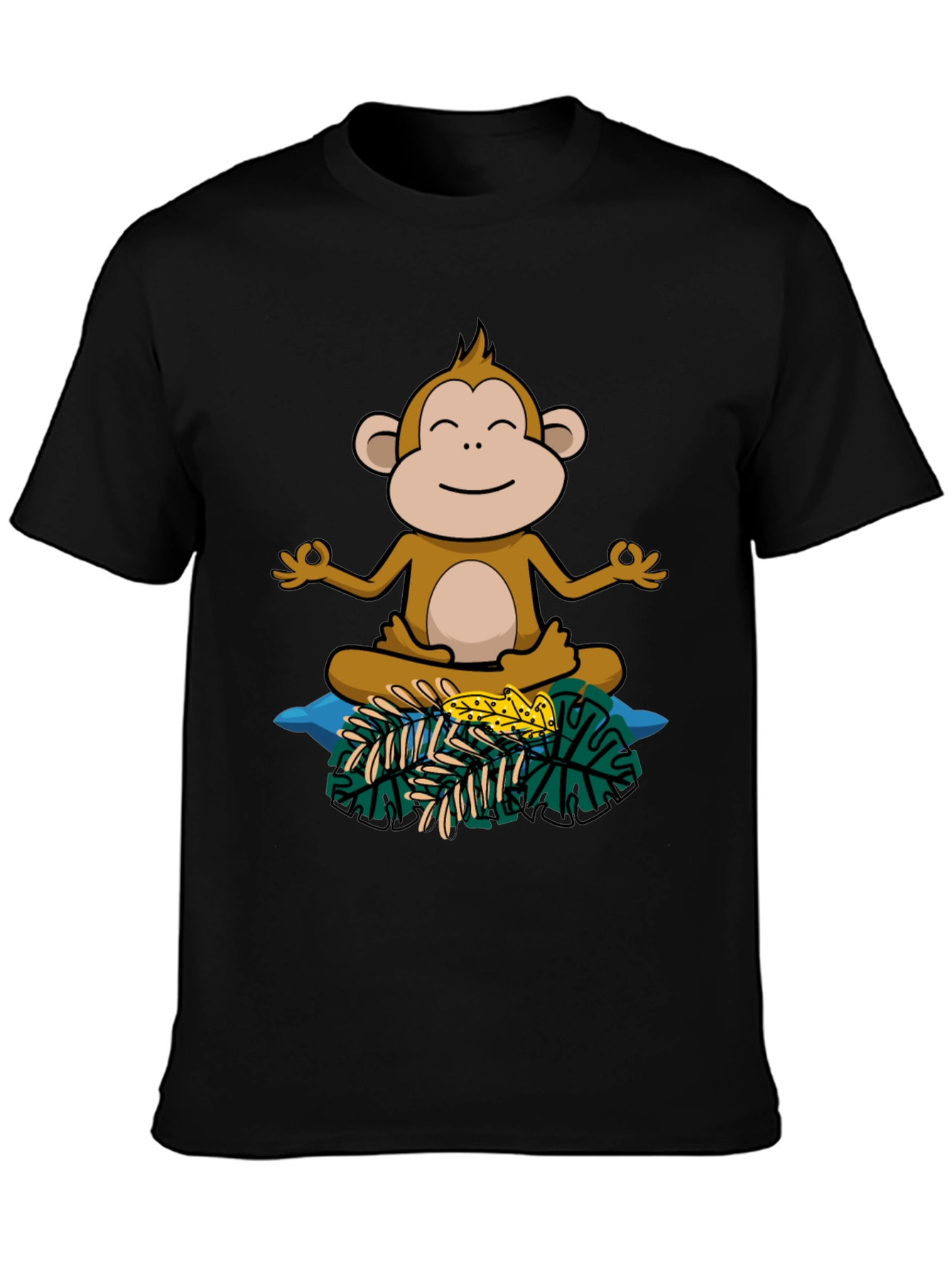 Zen Monkey Graphic Tee - Relaxed Fit Cotton Shirt