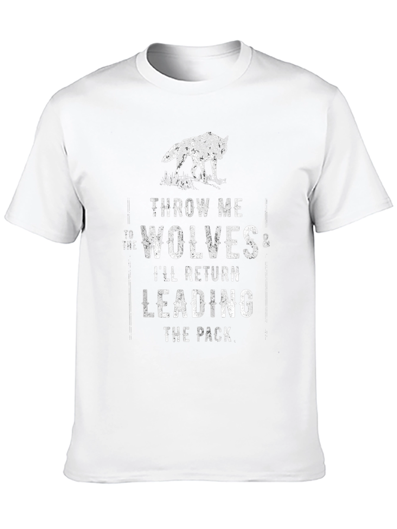 Throw Me to The Wolves Mens Black Graphic T-Shirt