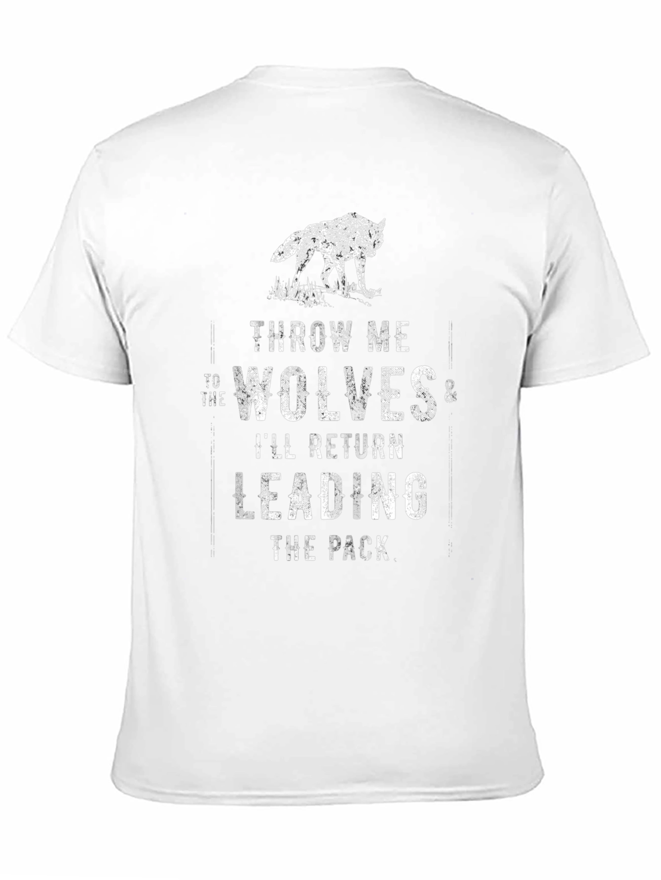 Throw Me to The Wolves Mens Black Graphic T-Shirt