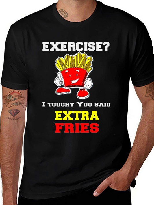 Funny Extra Fries Graphic T-Shirt