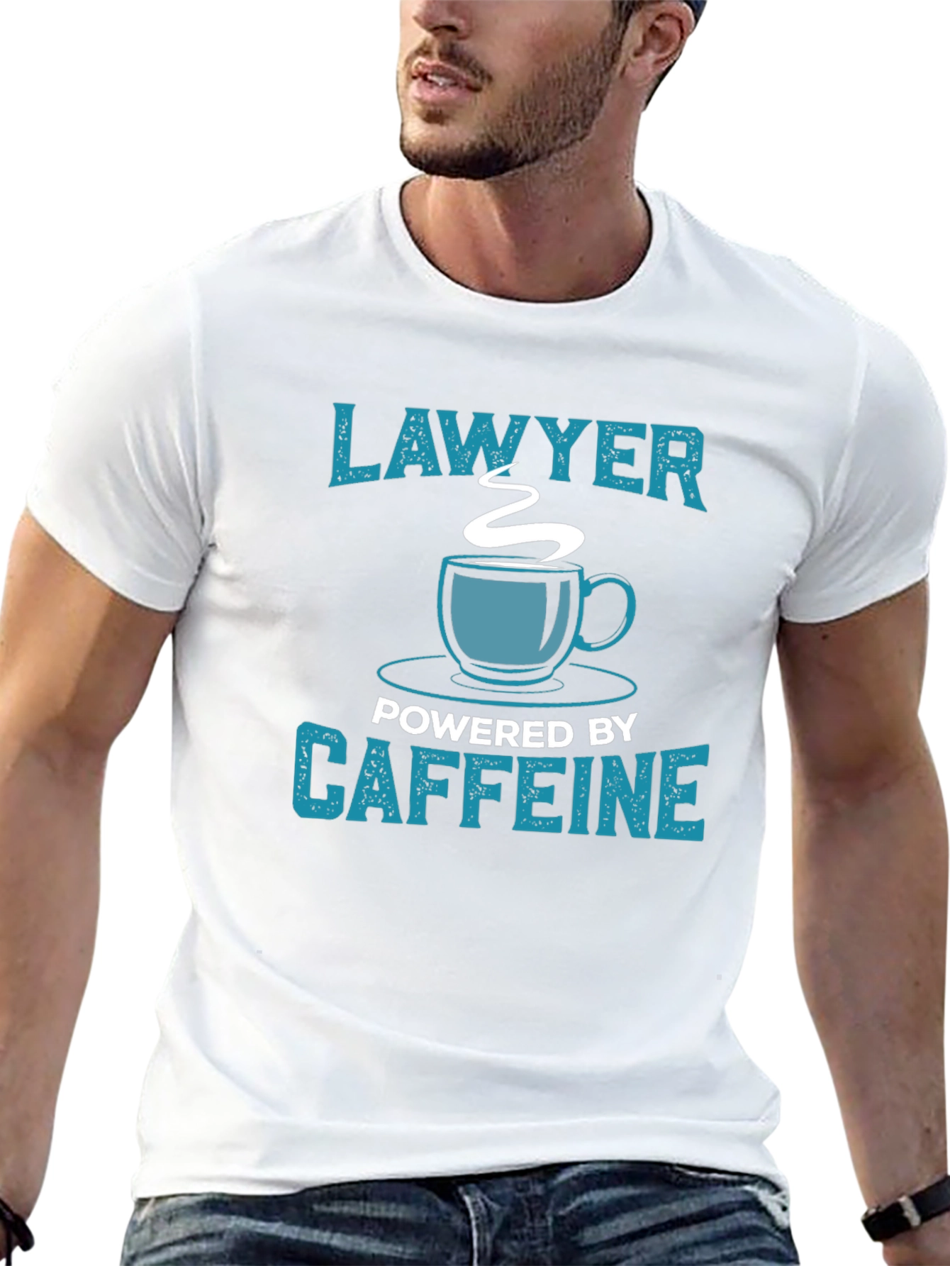 Lawyer Powered By Caffeine Funny T-Shirt