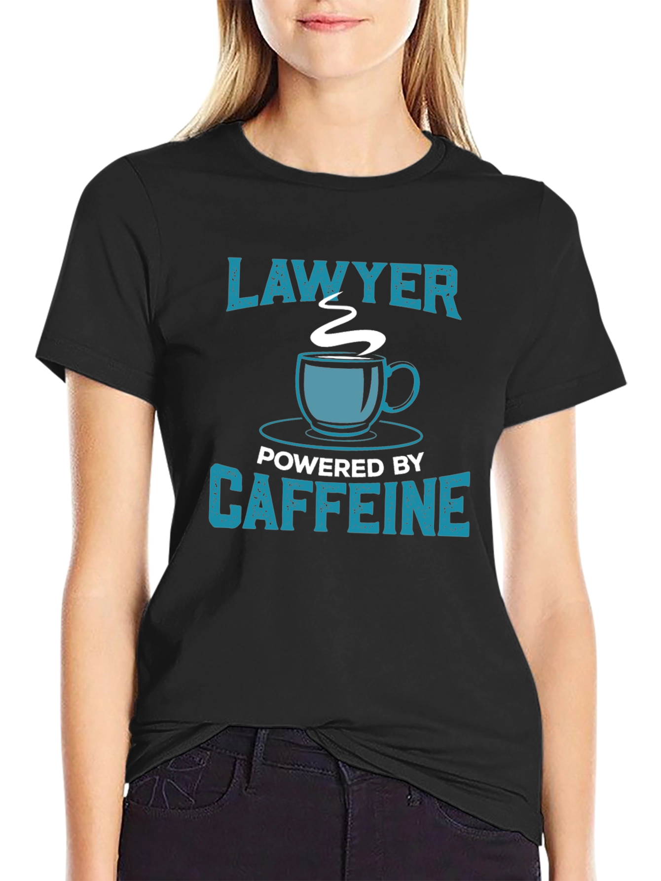 Lawyer Powered By Caffeine Funny T-Shirt