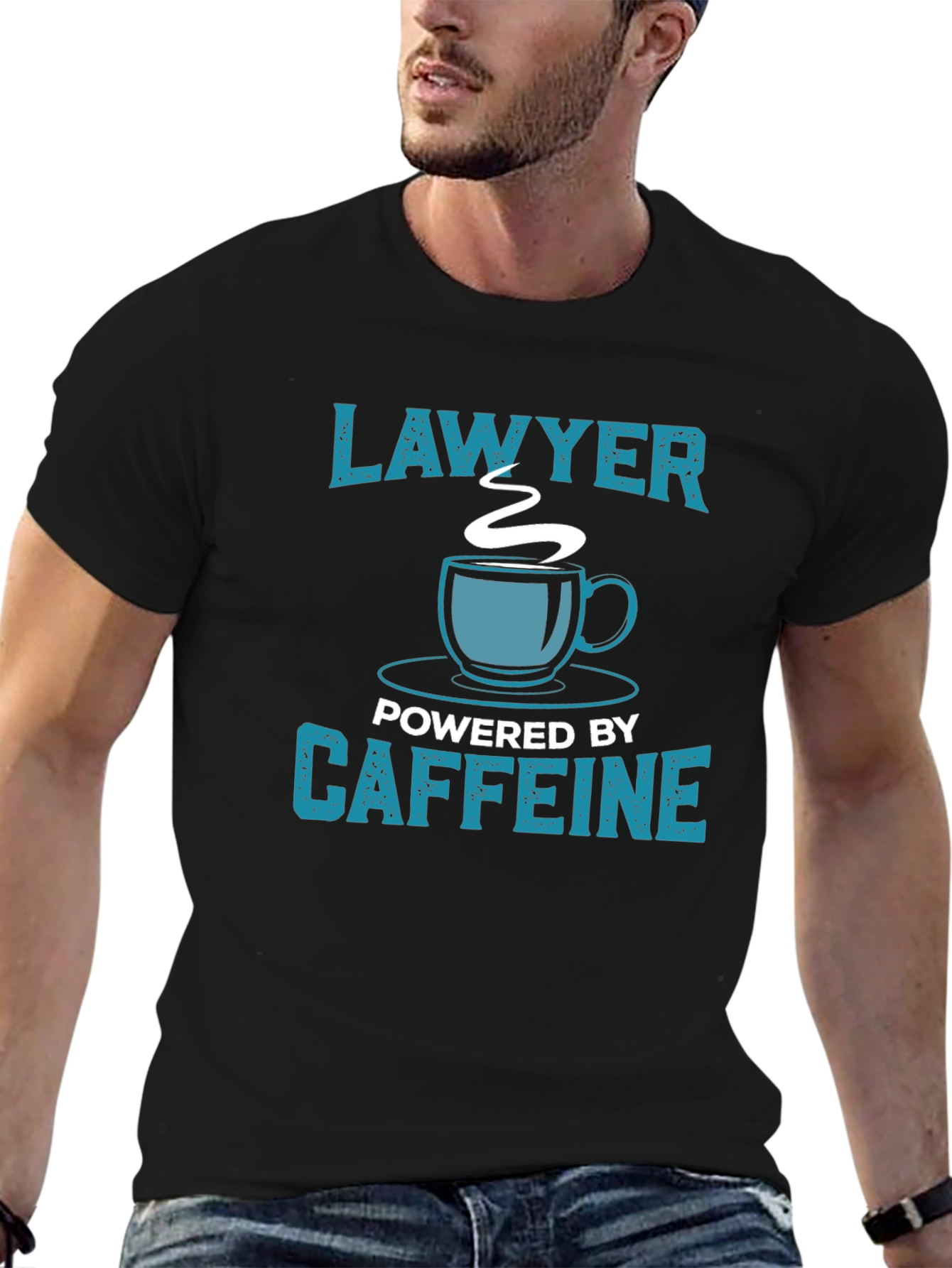 Lawyer Powered By Caffeine Funny T-Shirt