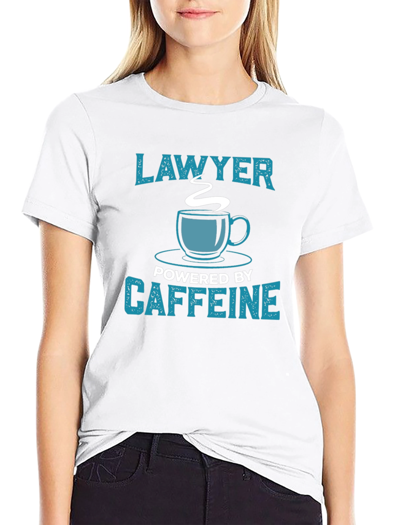 Lawyer Powered By Caffeine Funny T-Shirt