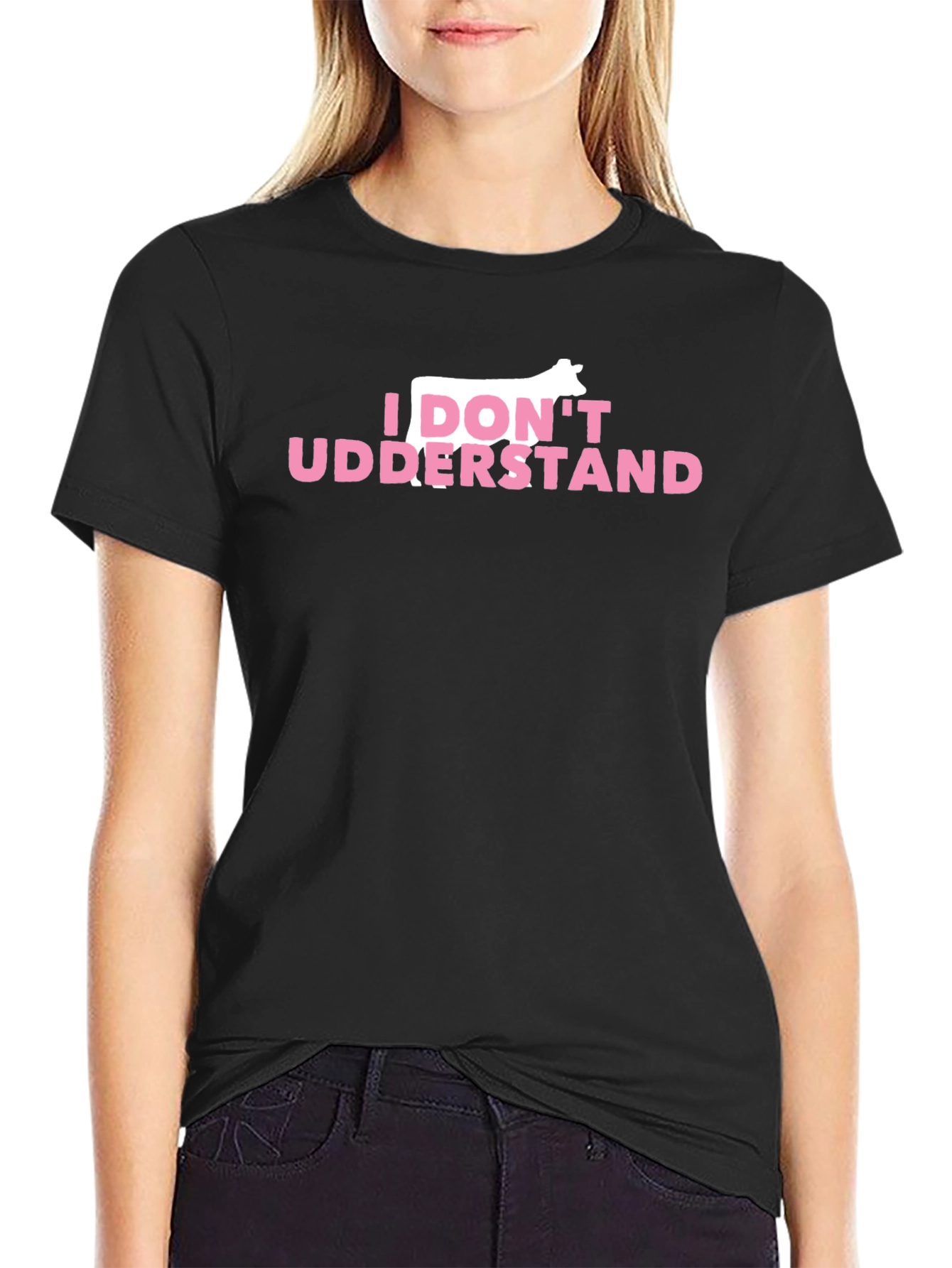 I Dont Udderstand Funny Cow Pun T-Shirt