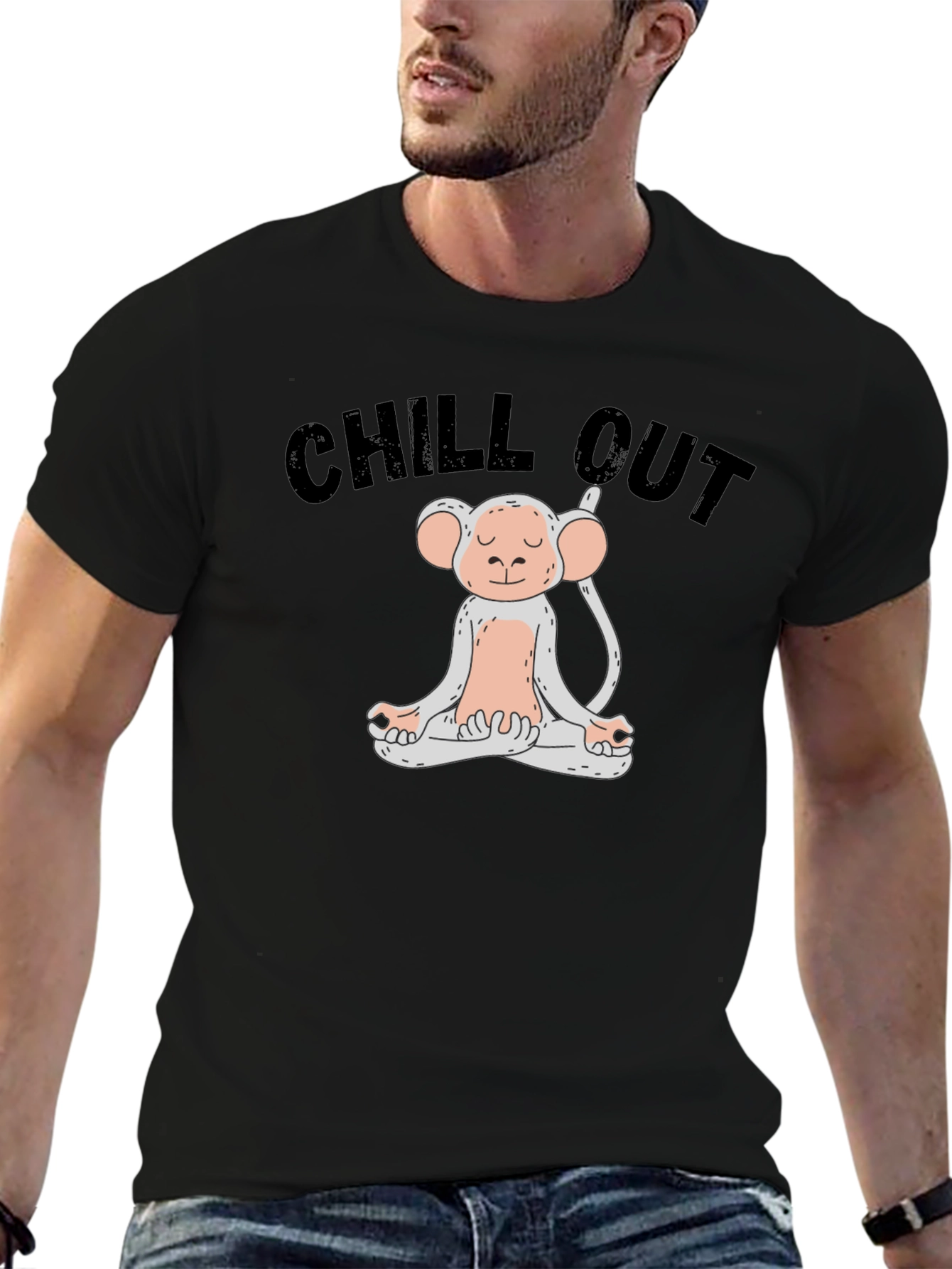 Chill Out Monkey Meditation T-Shirt