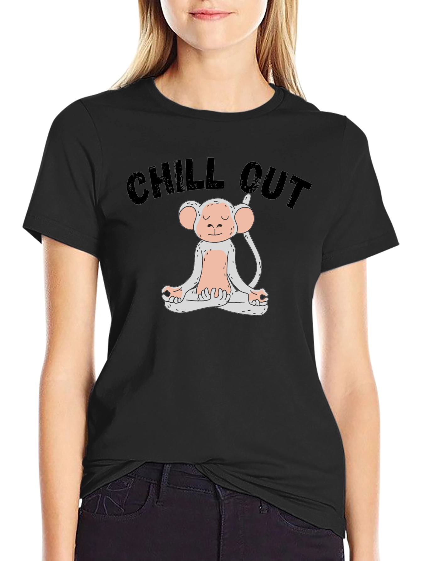 Chill Out Monkey Meditation T-Shirt