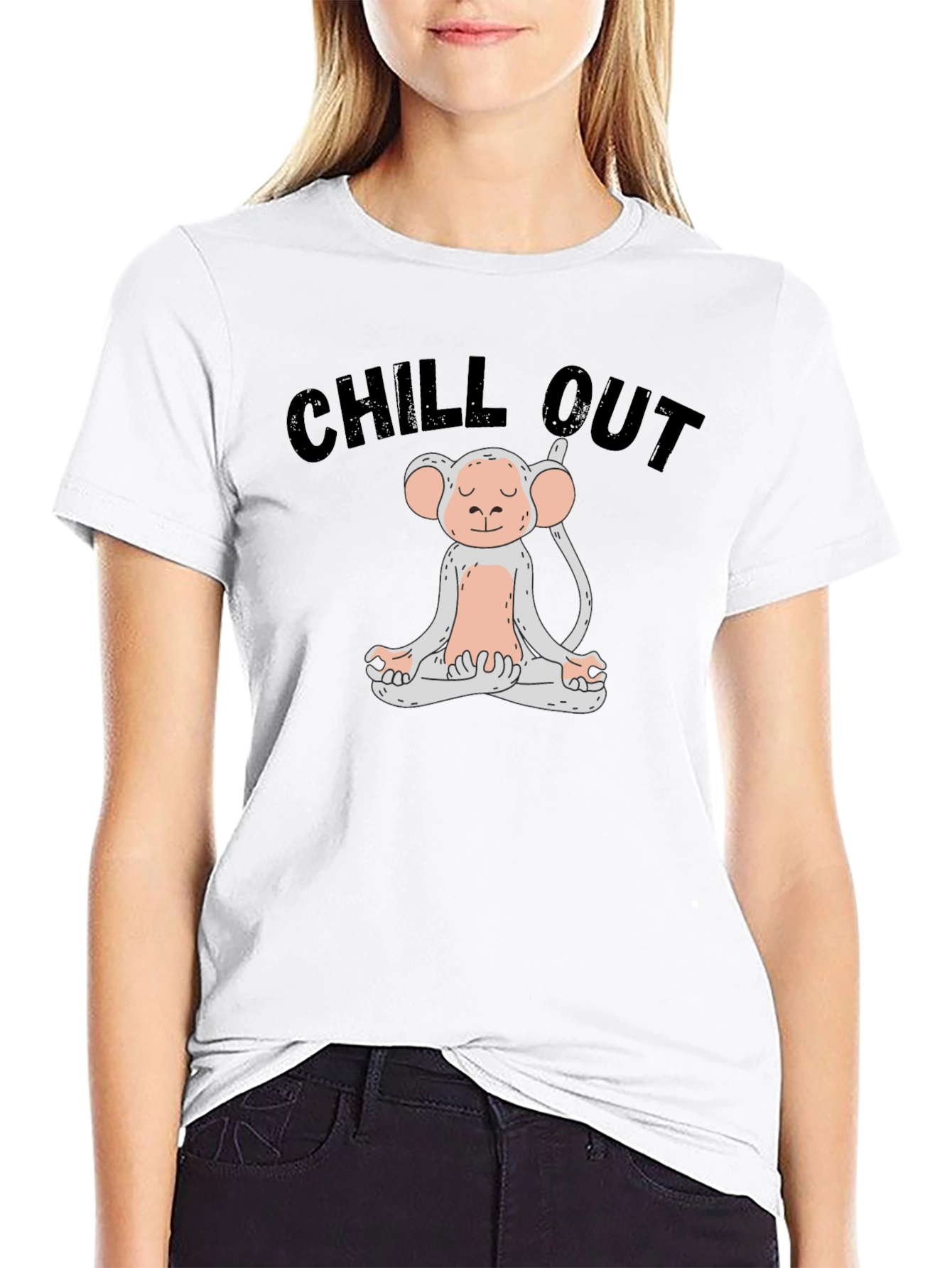 Chill Out Monkey Meditation T-Shirt