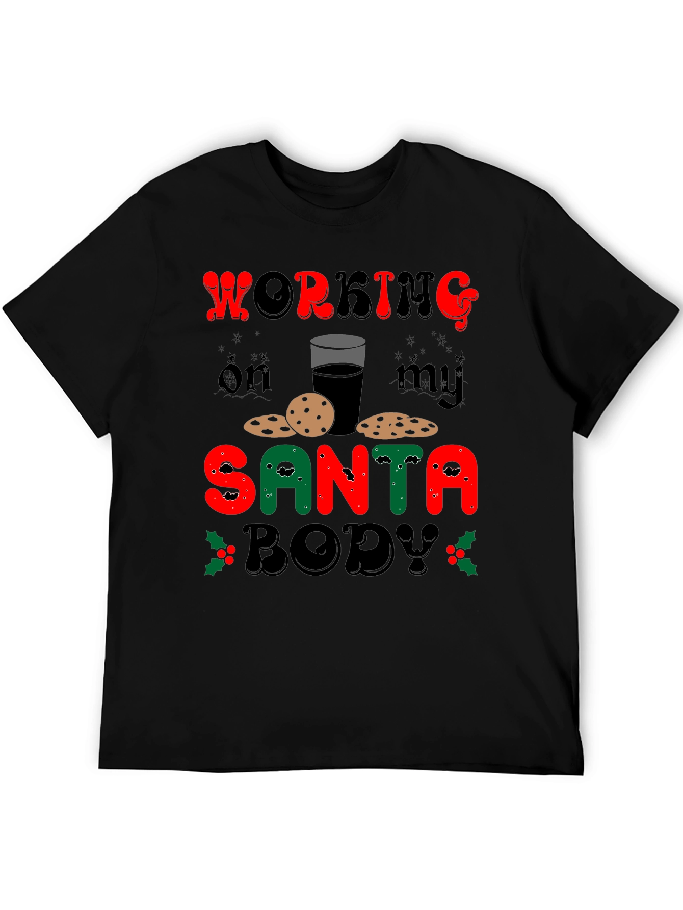 Funny Working On My Santa Body Christmas T-Shirt