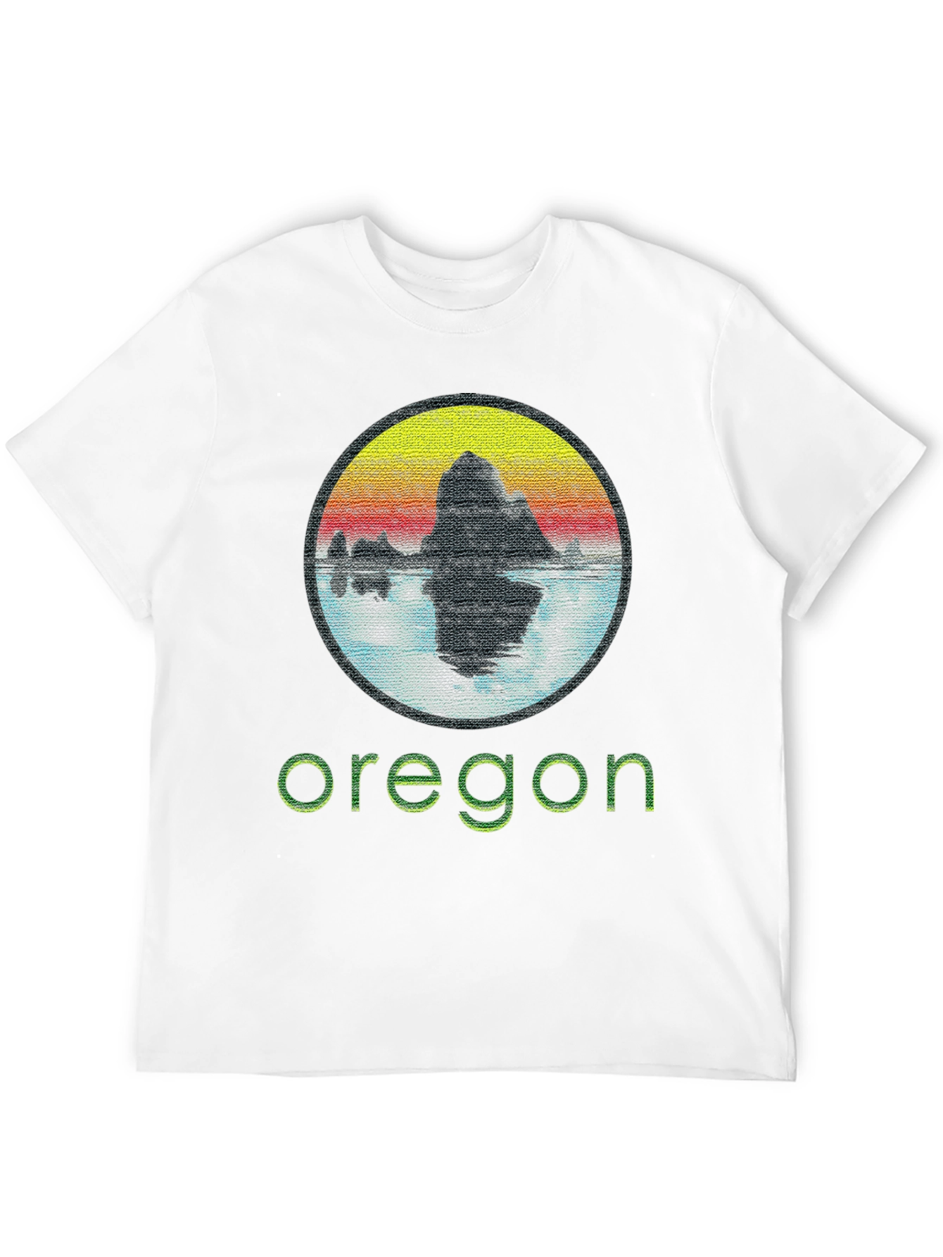 Oregon Graphic Tee - Retro Sunset Design