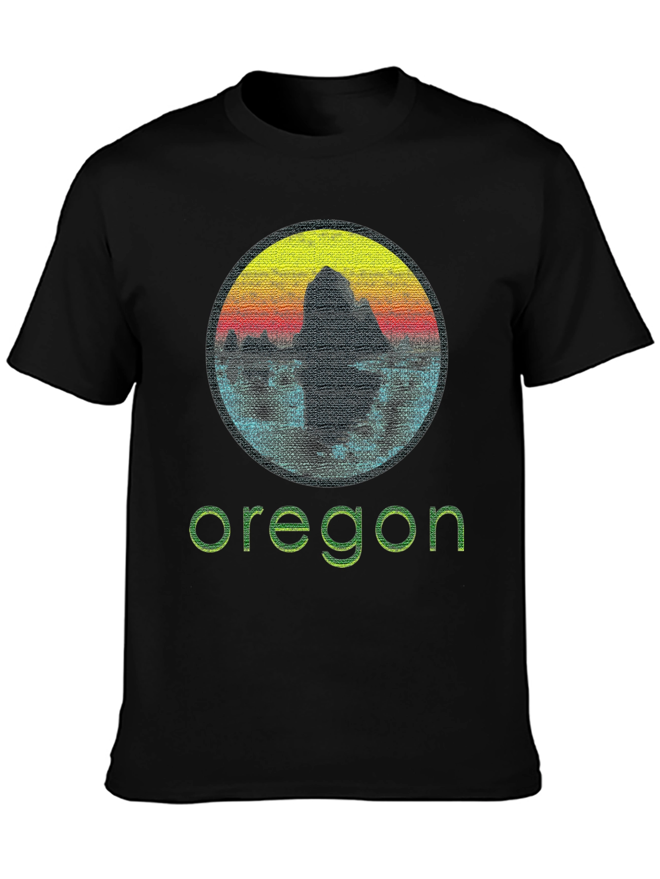 Oregon Graphic Tee - Retro Sunset Design