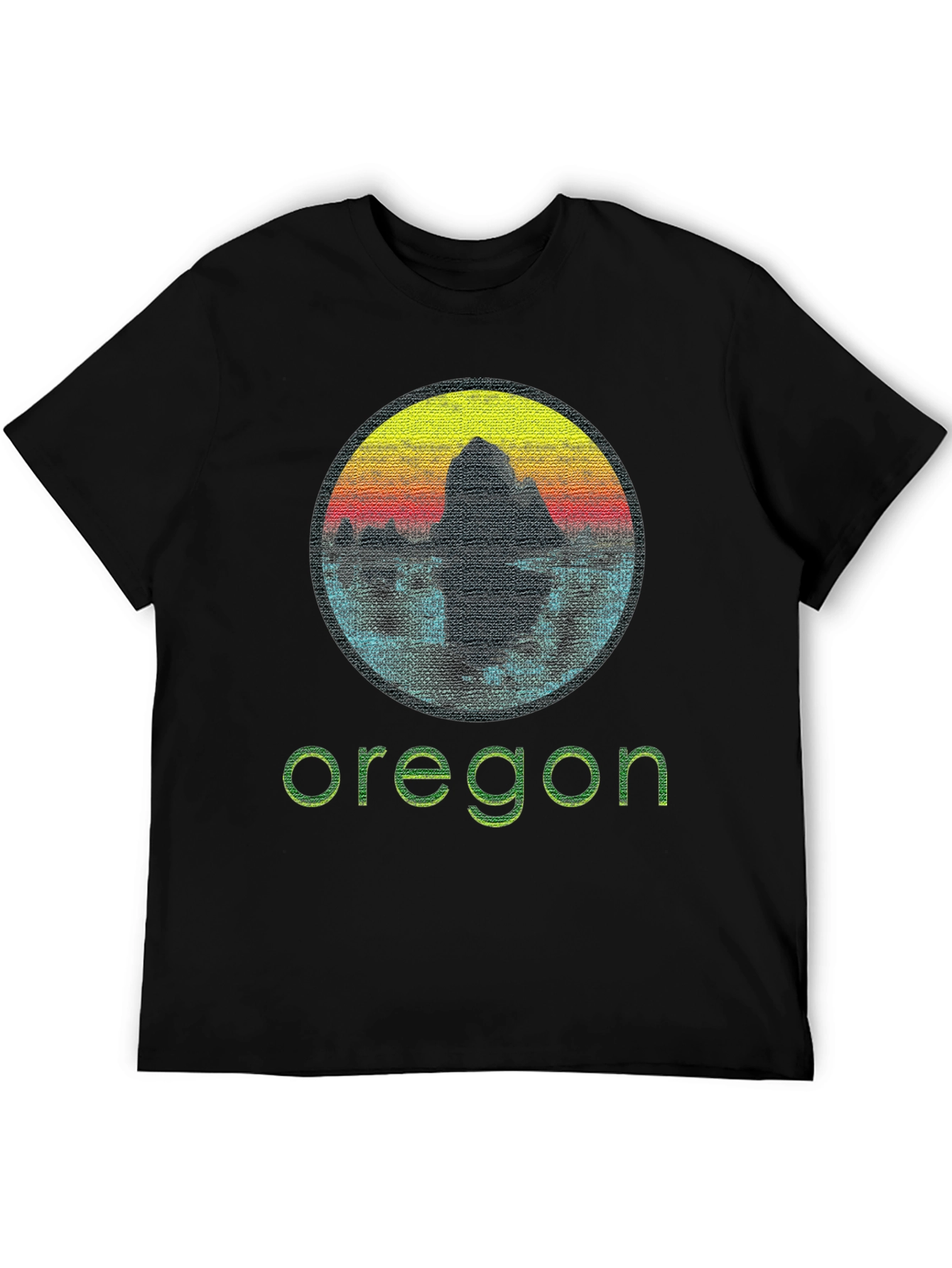 Oregon Graphic Tee - Retro Sunset Design