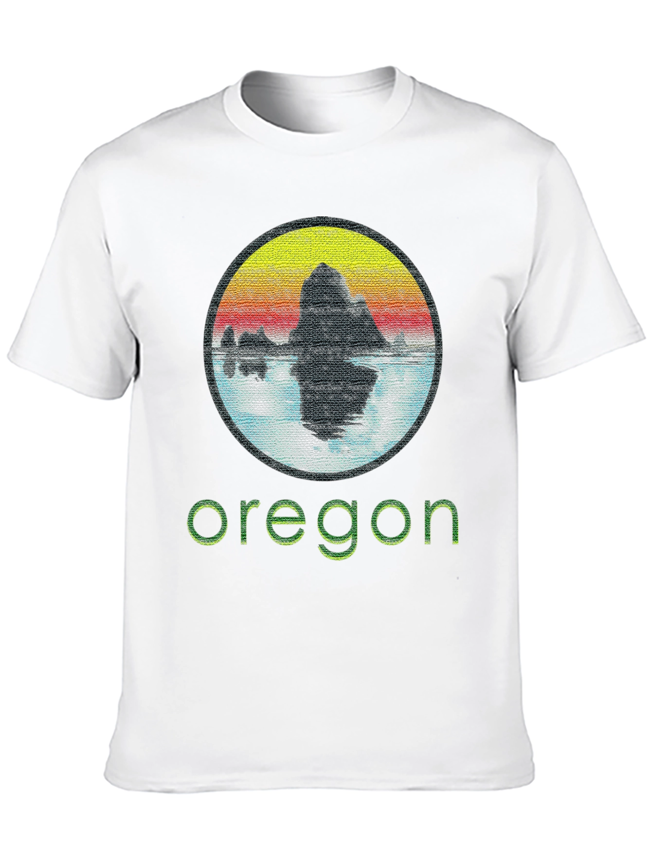 Oregon Graphic Tee - Retro Sunset Design