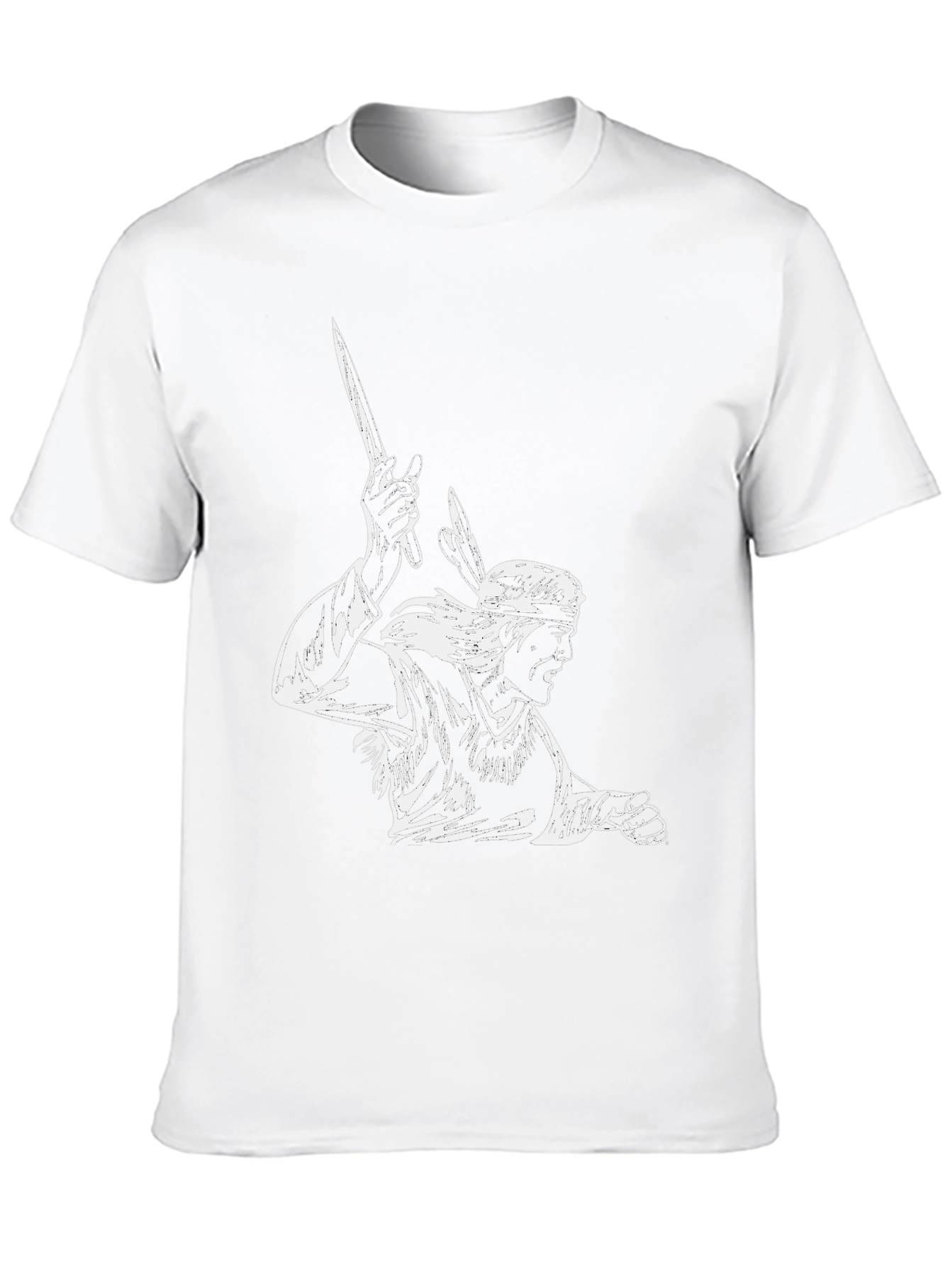 Warrior Graphic Tee - Stylish Black Cotton T-Shirt