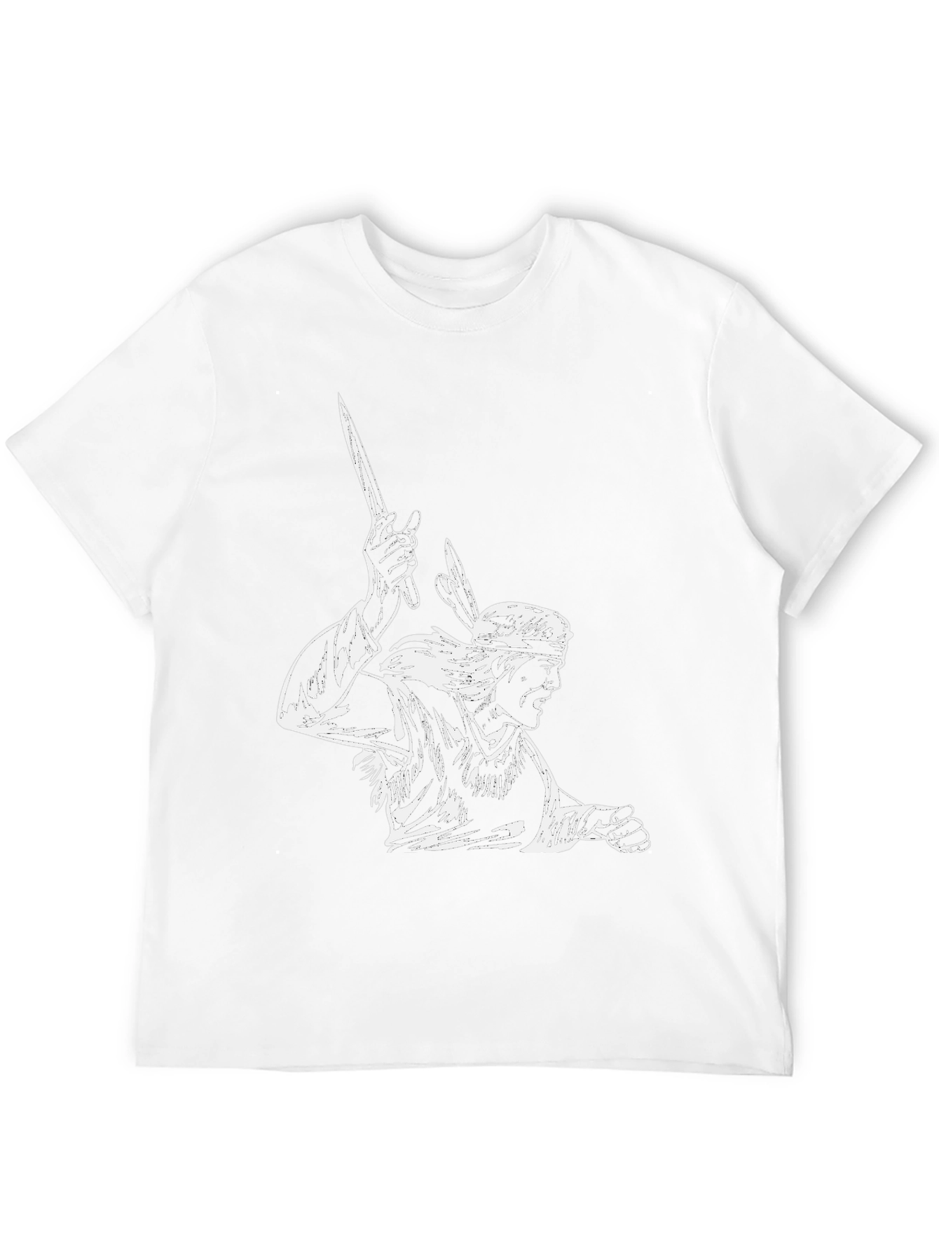 Warrior Graphic Tee - Stylish Black Cotton T-Shirt