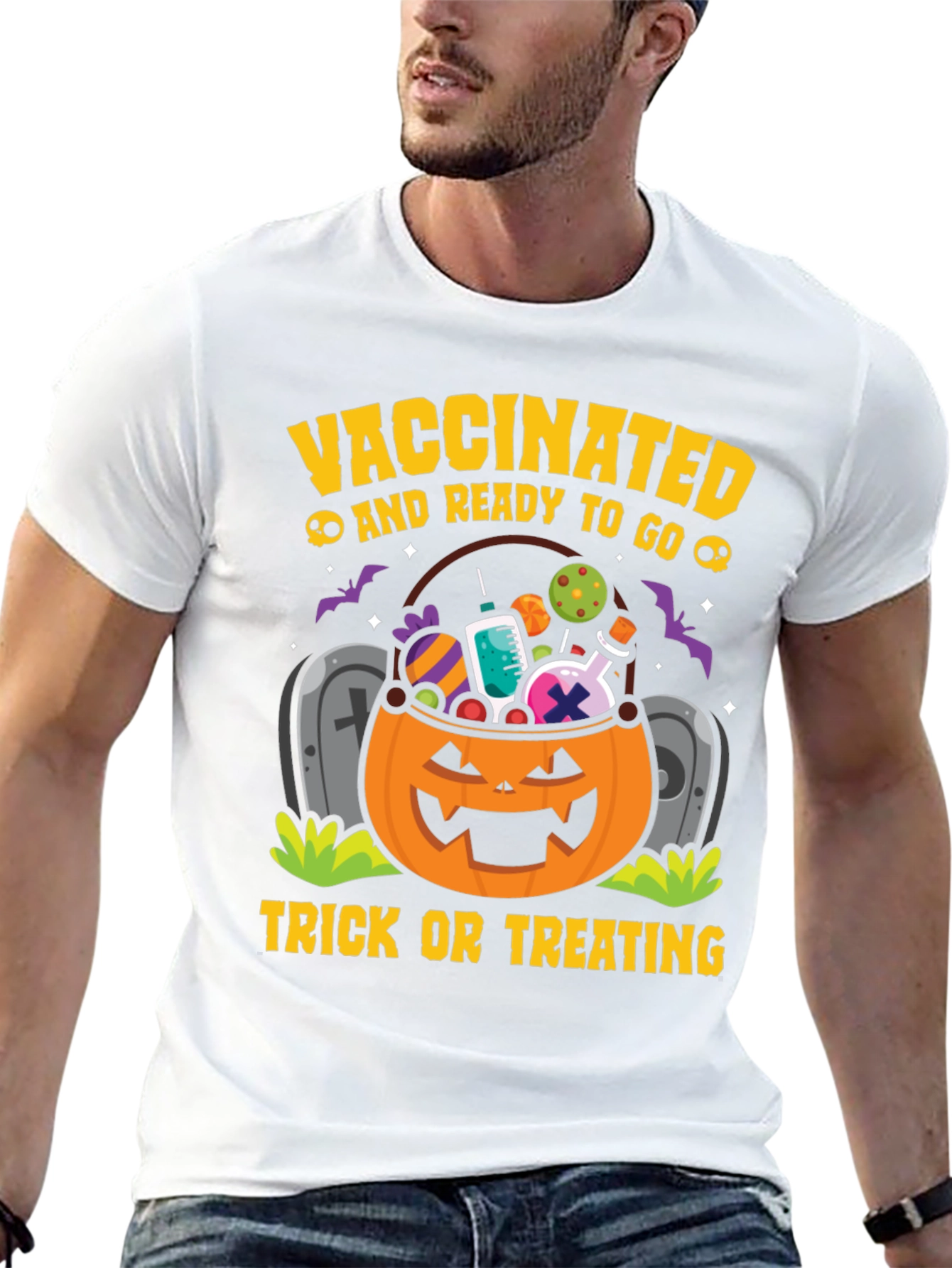 Vaccinated & Ready to Go Halloween T-Shirt