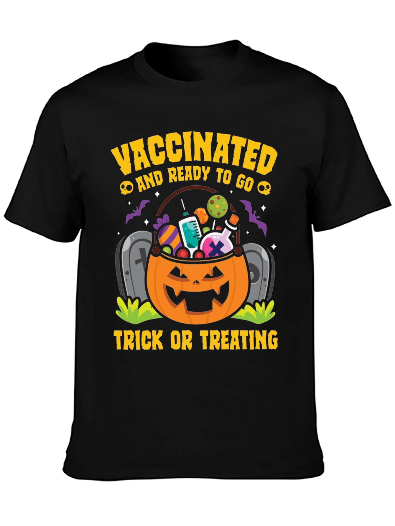 Vaccinated & Ready to Go Halloween T-Shirt