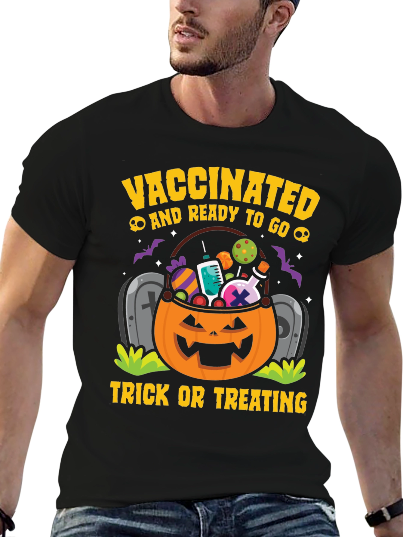 Vaccinated & Ready to Go Halloween T-Shirt