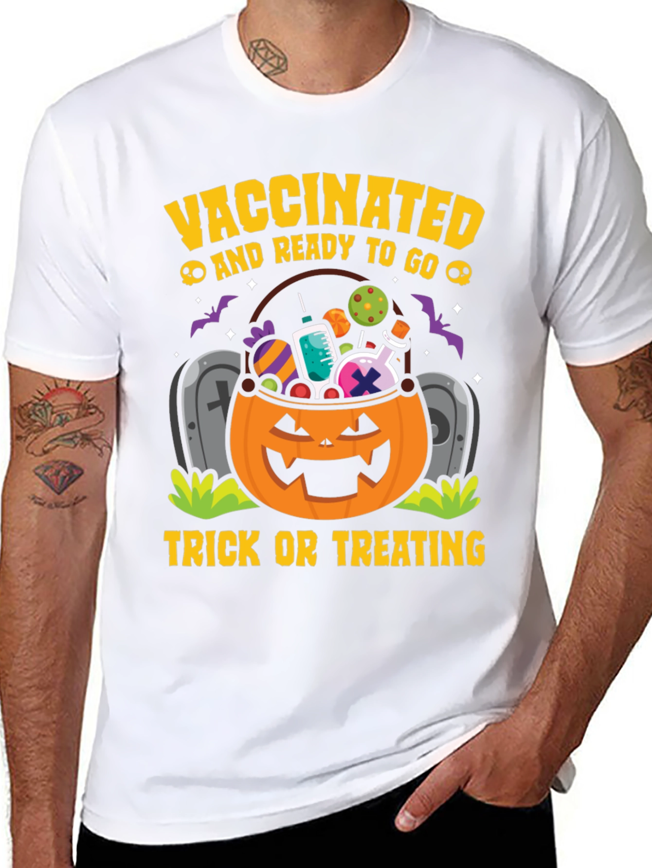 Vaccinated & Ready to Go Halloween T-Shirt