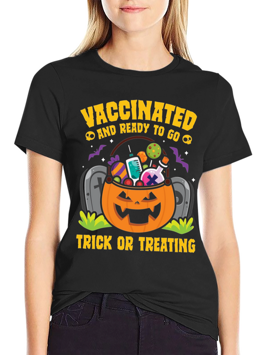 Vaccinated & Ready to Go Halloween T-Shirt