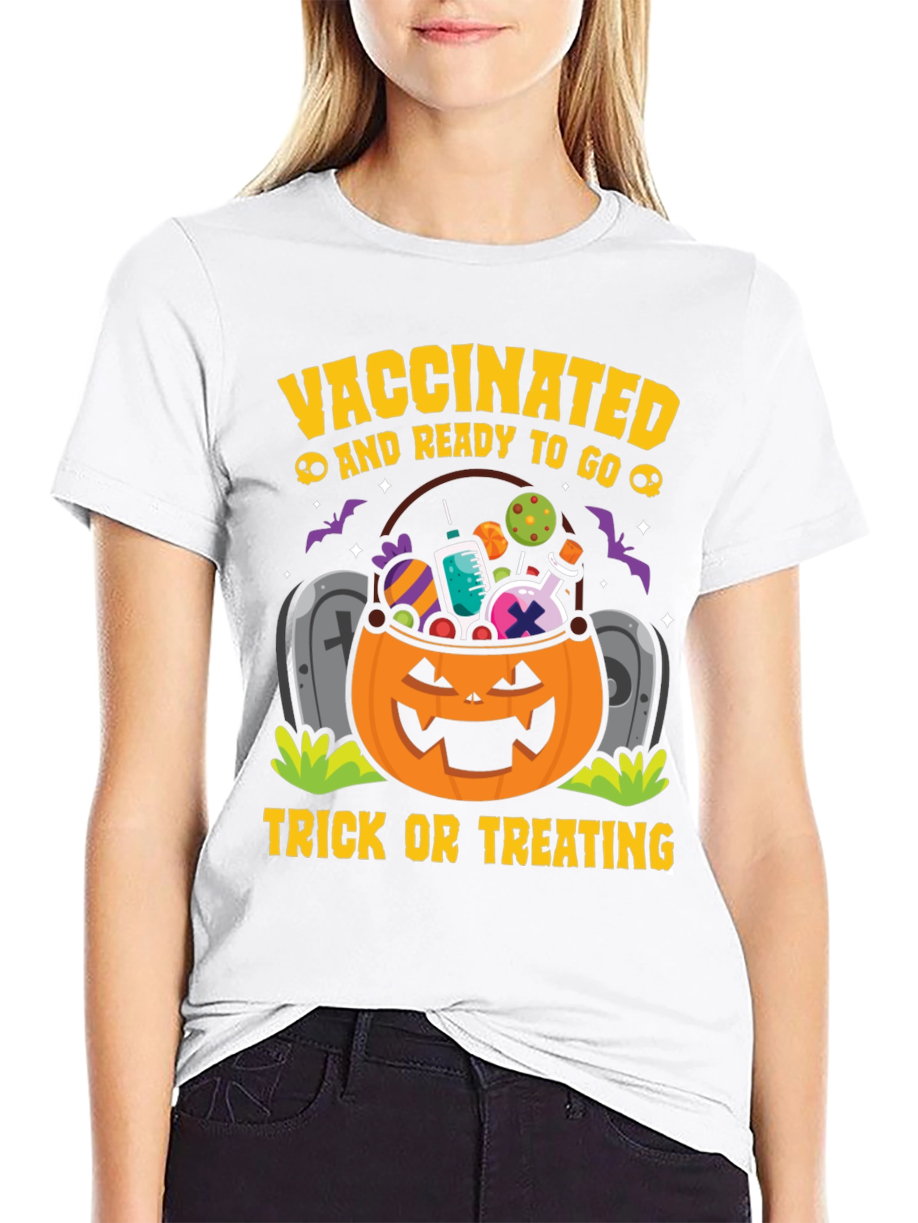 Vaccinated & Ready to Go Halloween T-Shirt