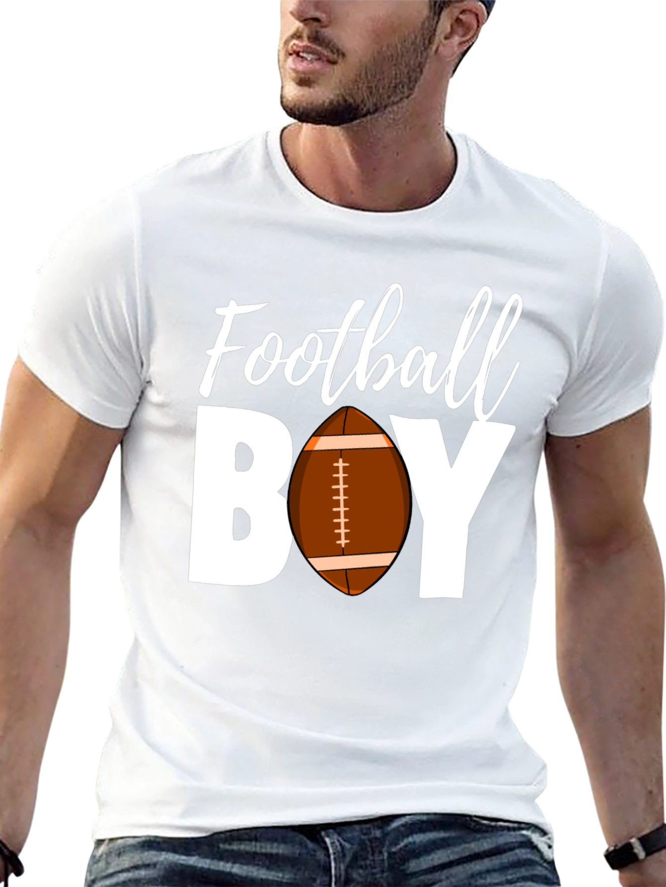 Football Boy Graphic Tee - Game Day T-Shirt