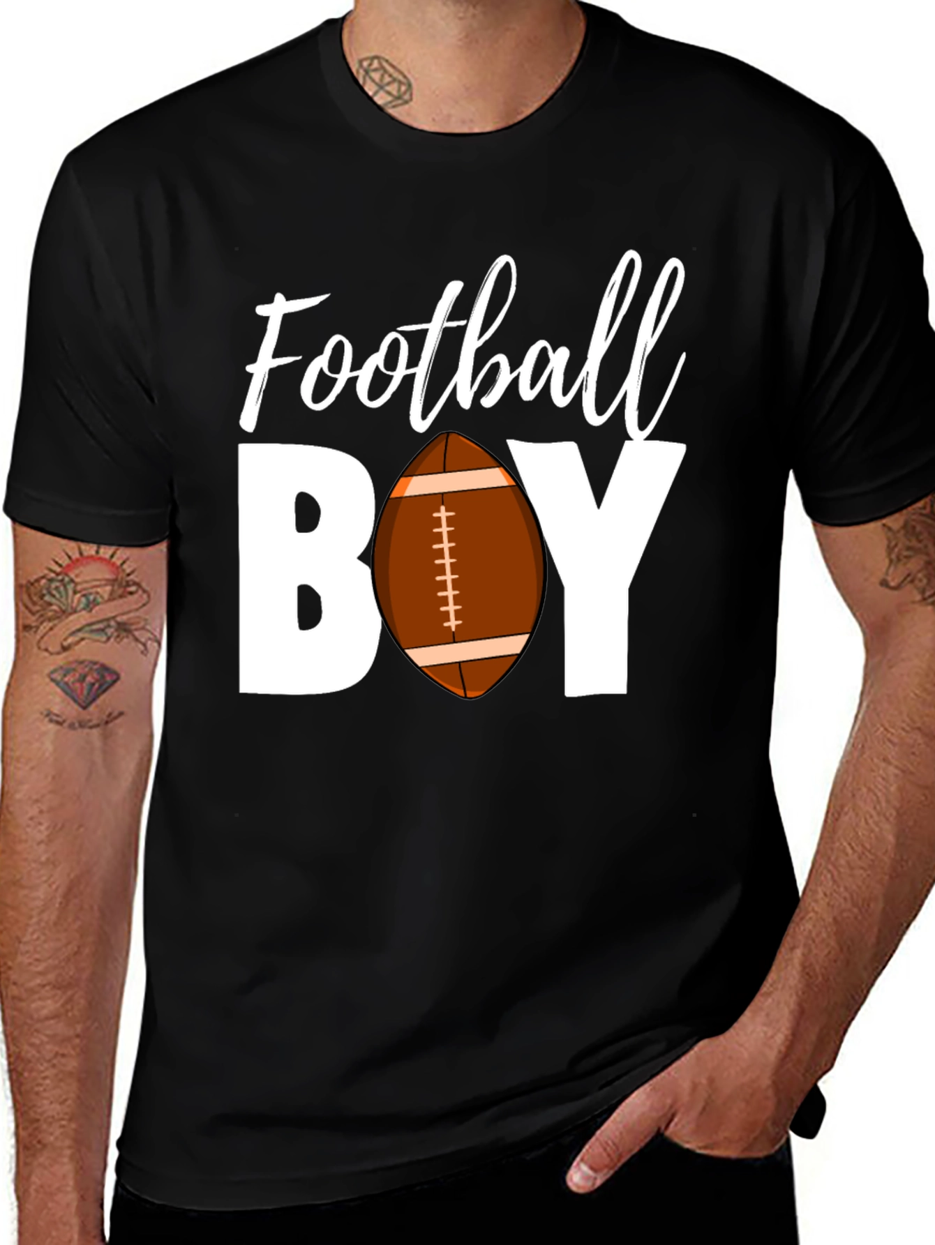 Football Boy Graphic Tee - Game Day T-Shirt