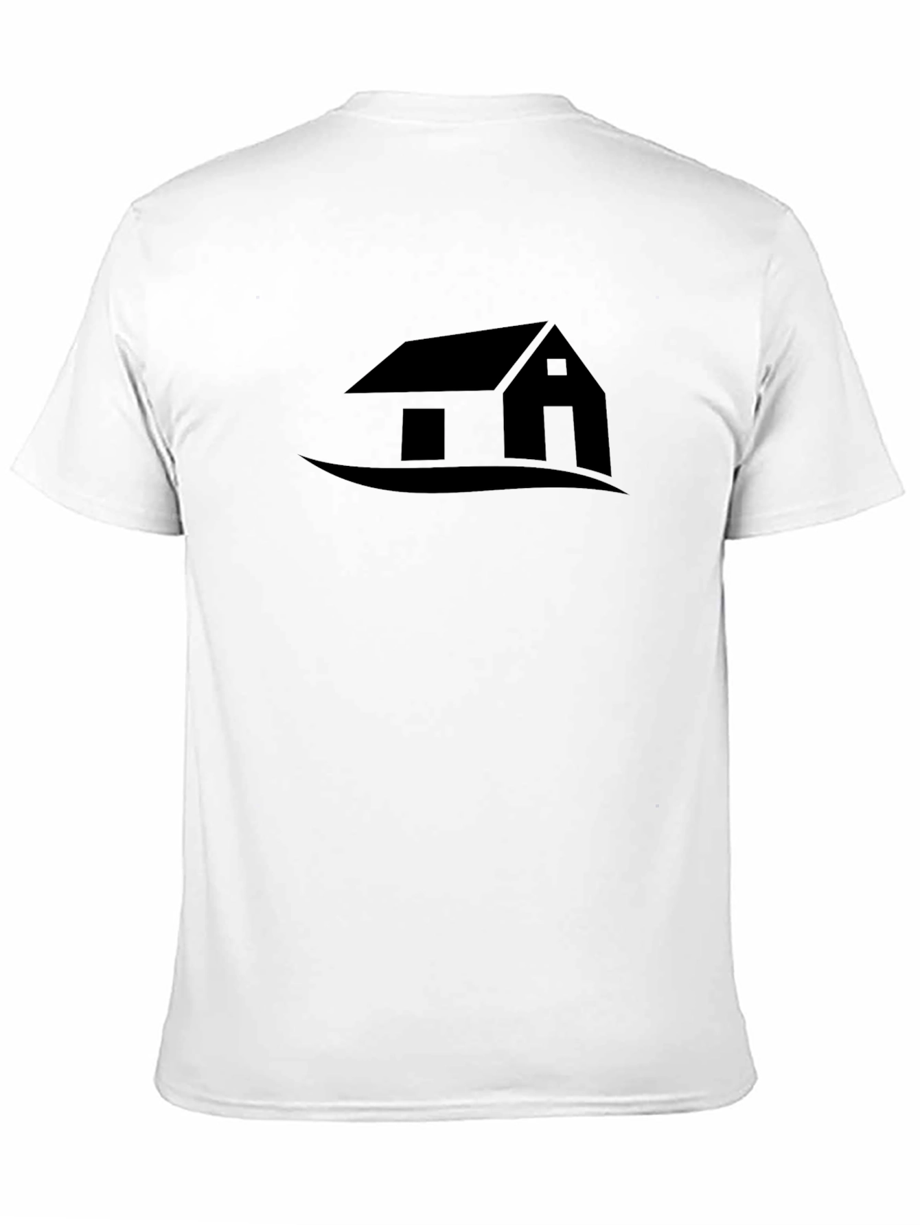 Modern Black T-Shirt with House Graphic Tee