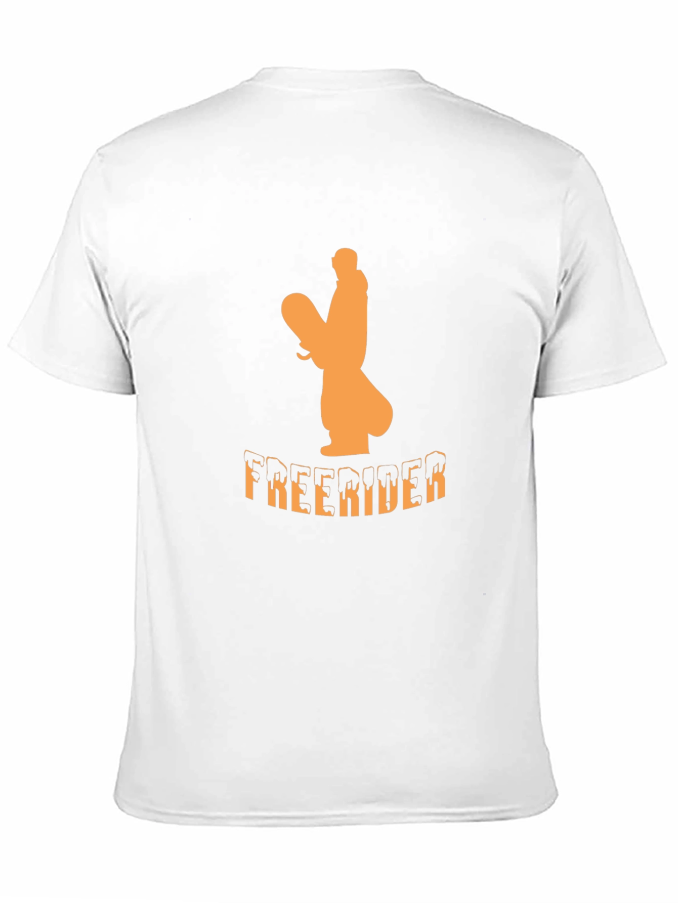 Freerider Snowboarder Graphic Tee - Black Cotton Blend