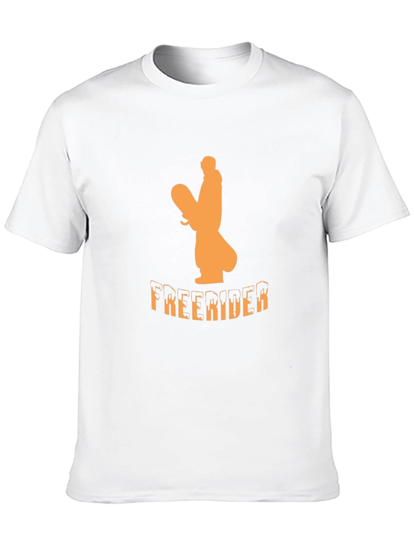 Freerider Snowboarder Graphic Tee - Black Cotton Blend