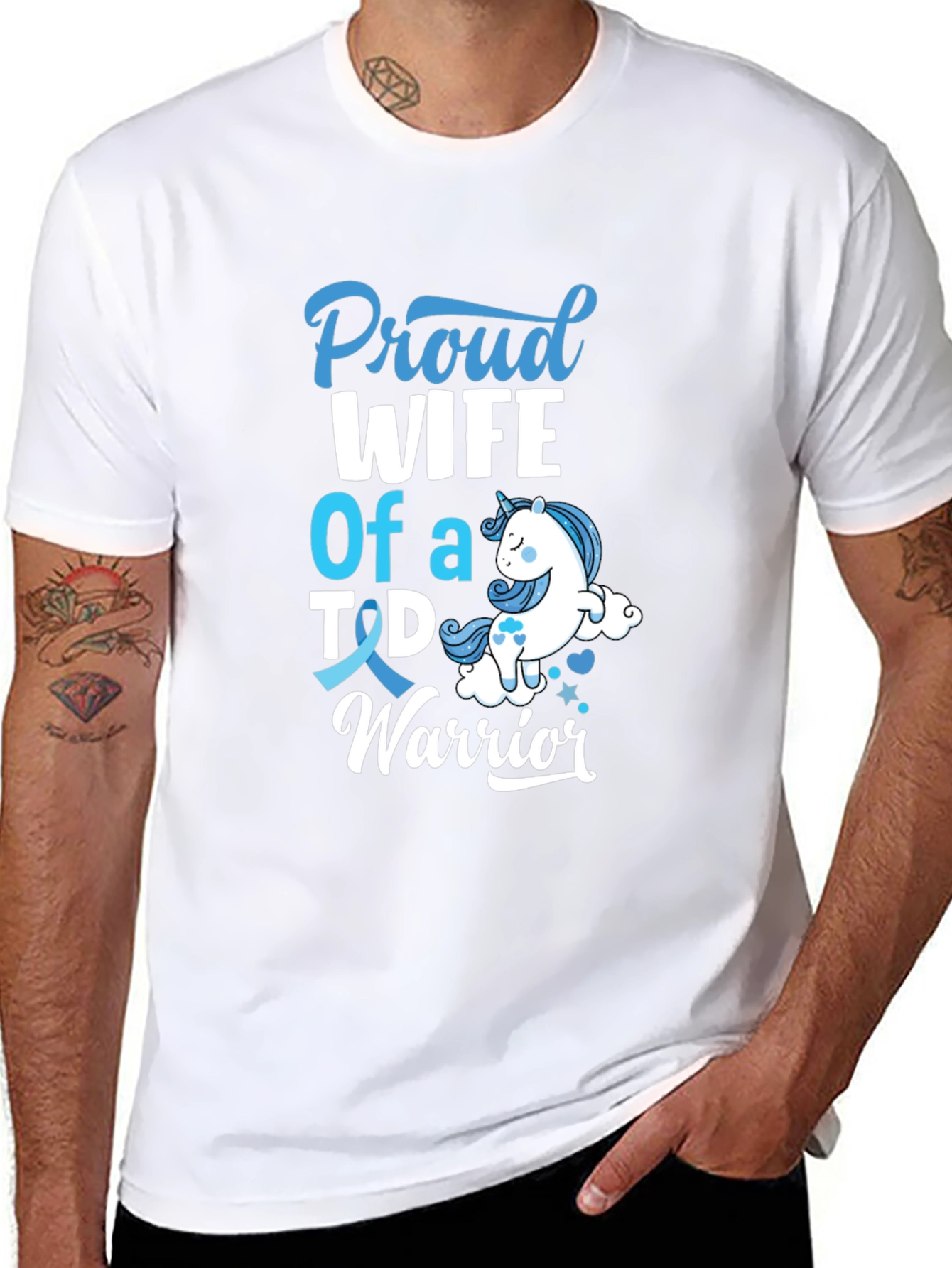 Proud Wife T1D Warrior Graphic Tee