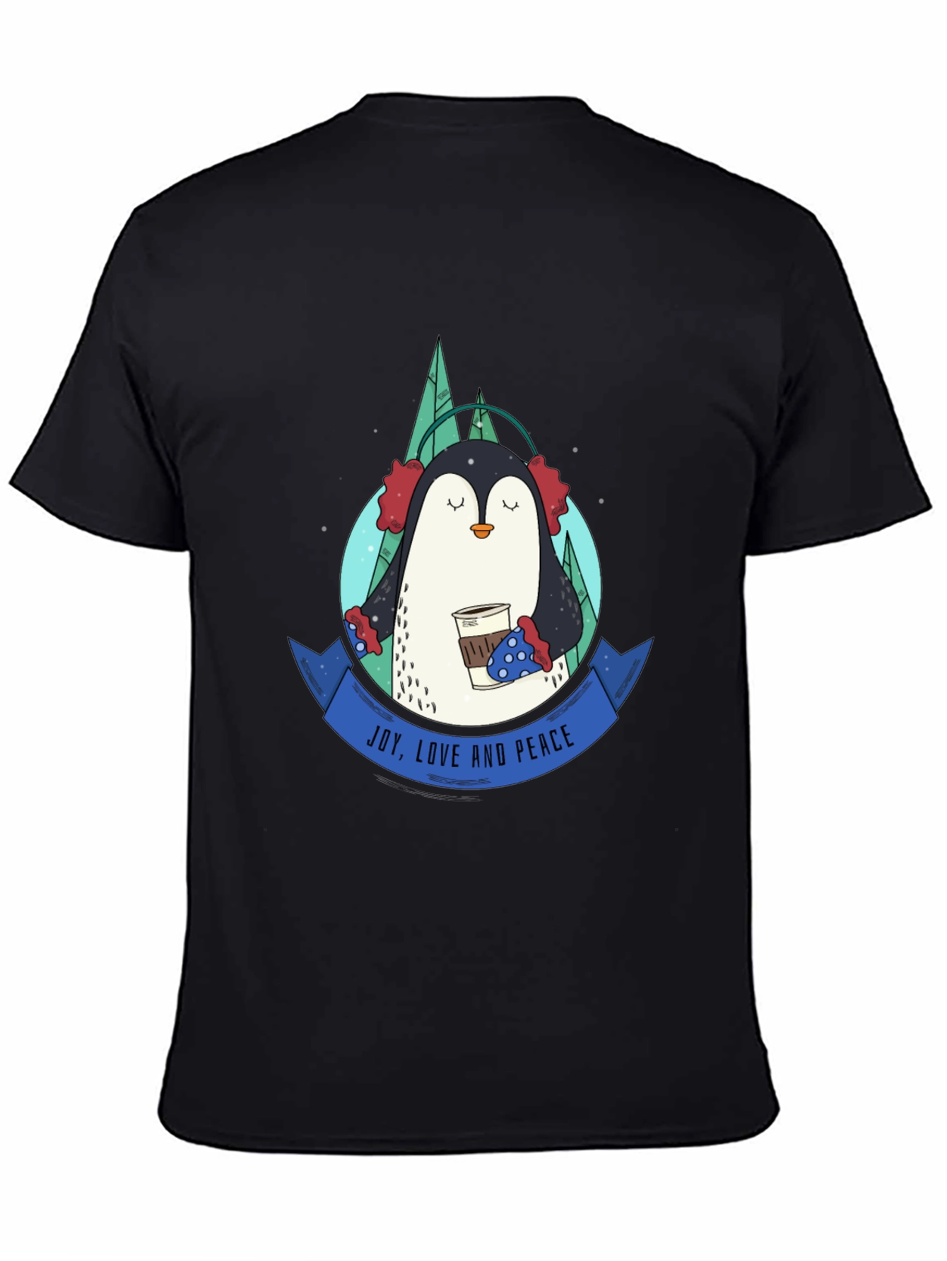 Joy Love and Peace Penguin Graphic Tee