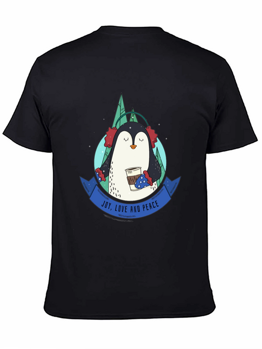 Joy Love and Peace Penguin Graphic Tee