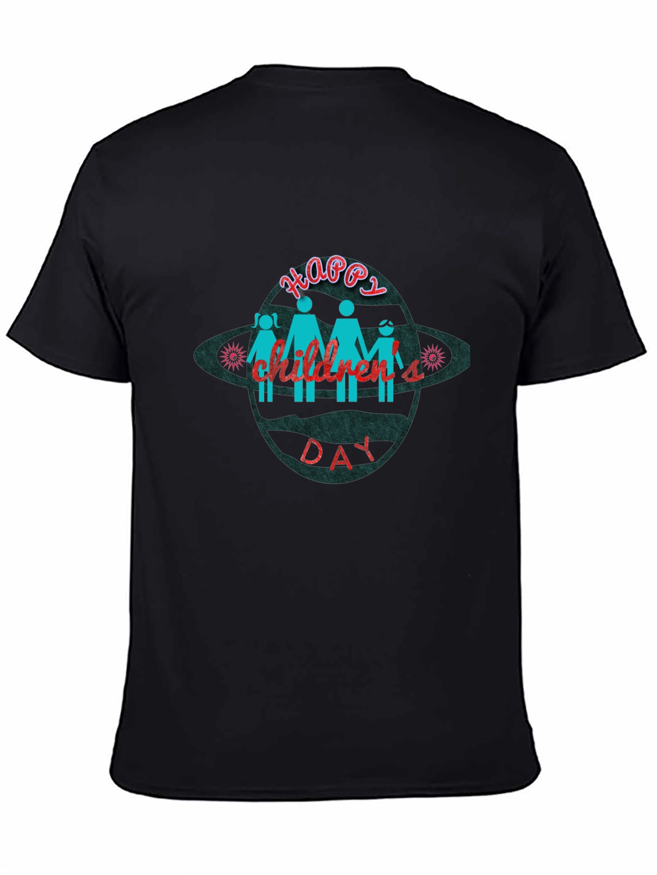 Happy Childrens Day Black T-Shirt