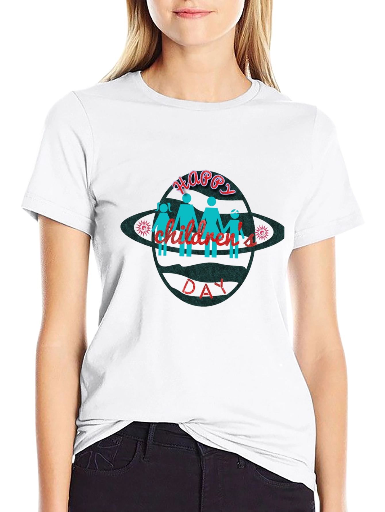 Happy Childrens Day Black T-Shirt