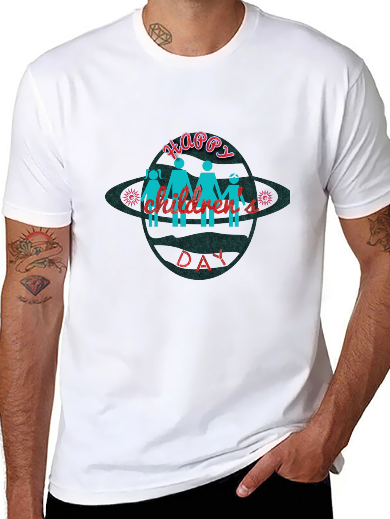 Happy Childrens Day Black T-Shirt
