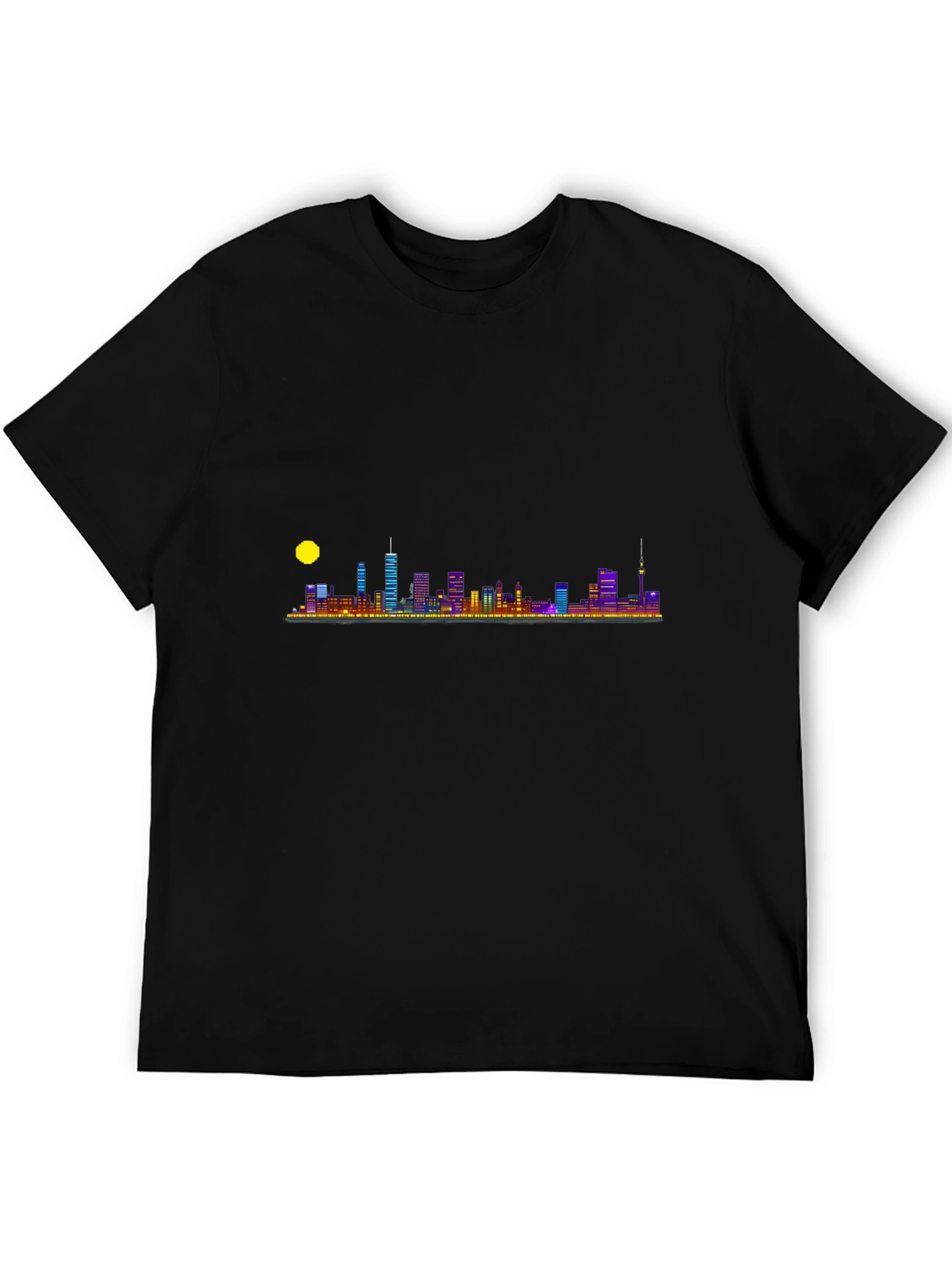 Cityscape Graphic Tee - Black Casual Wear