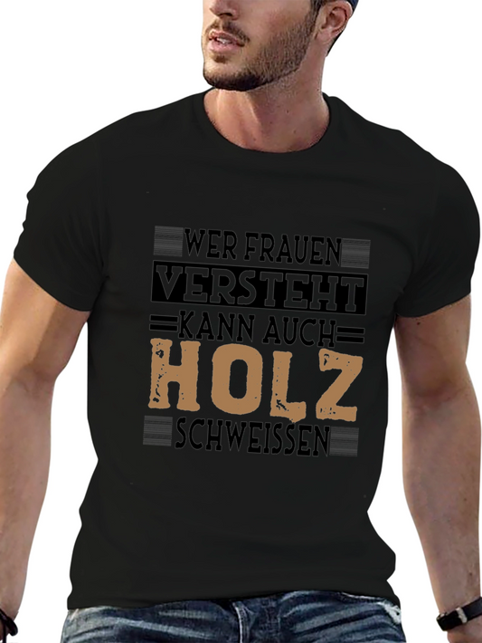 Mens T-Shirt with Graphic Print - Funny German Slogan