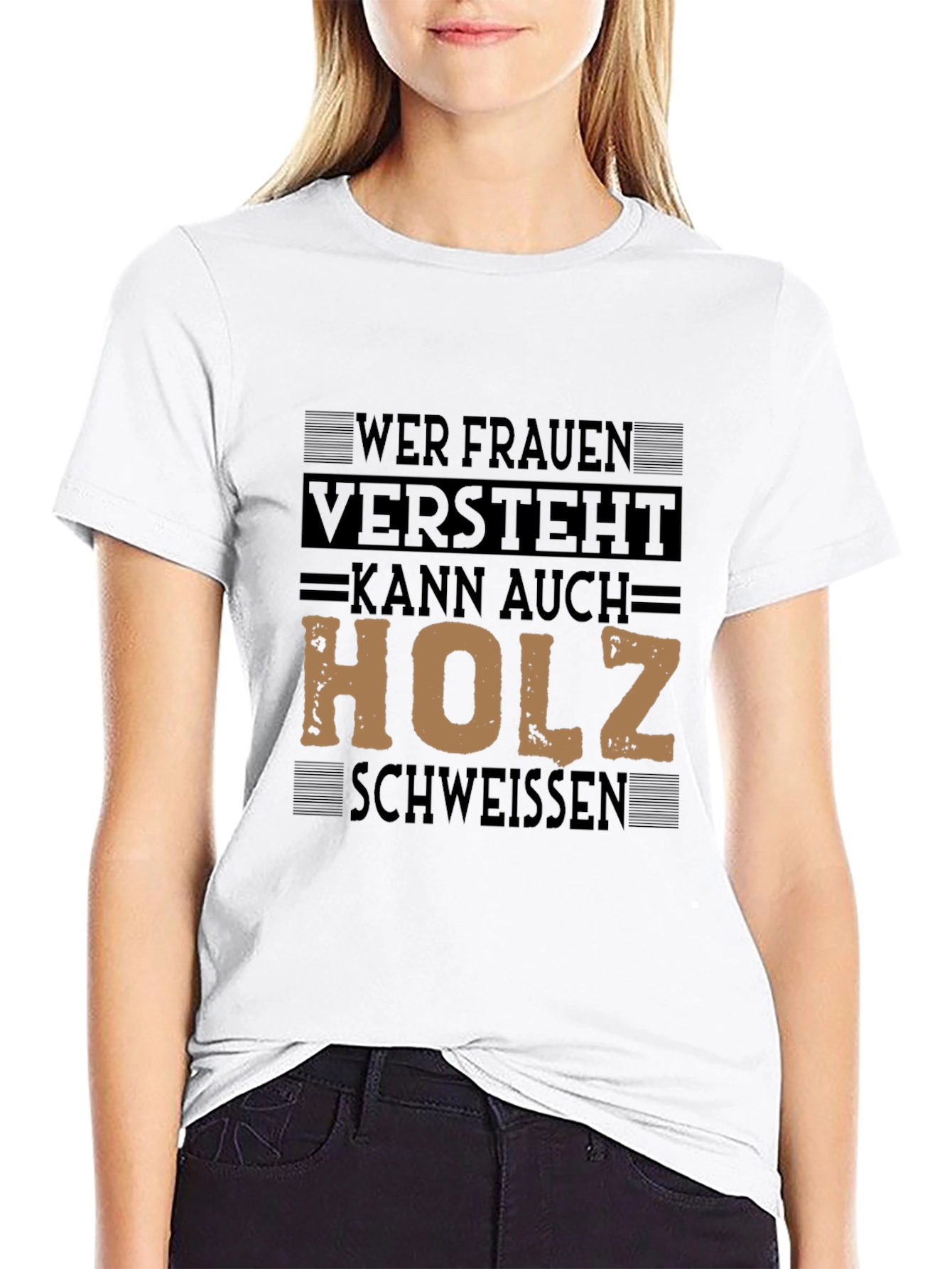 Mens T-Shirt with Graphic Print - Funny German Slogan