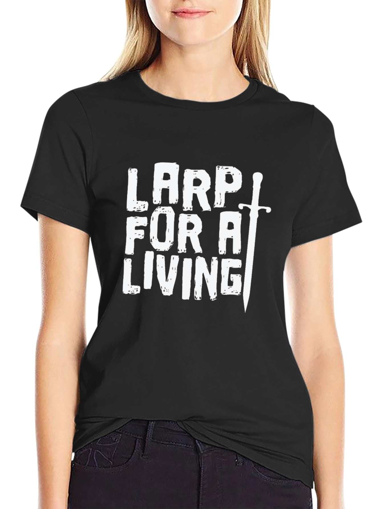 LARP for a Living Black Graphic Tee